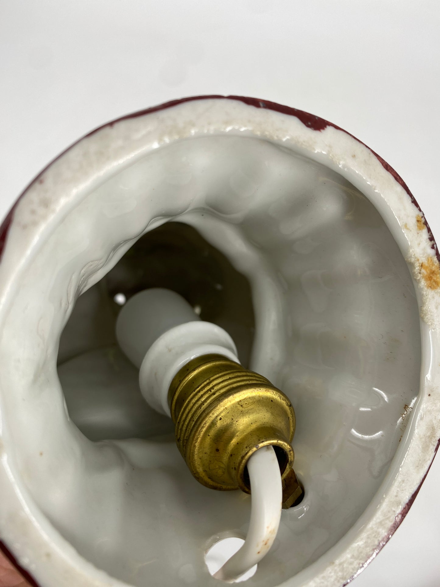 Keramik Tischlampe in Form eines Kakadus, DDR 1970er