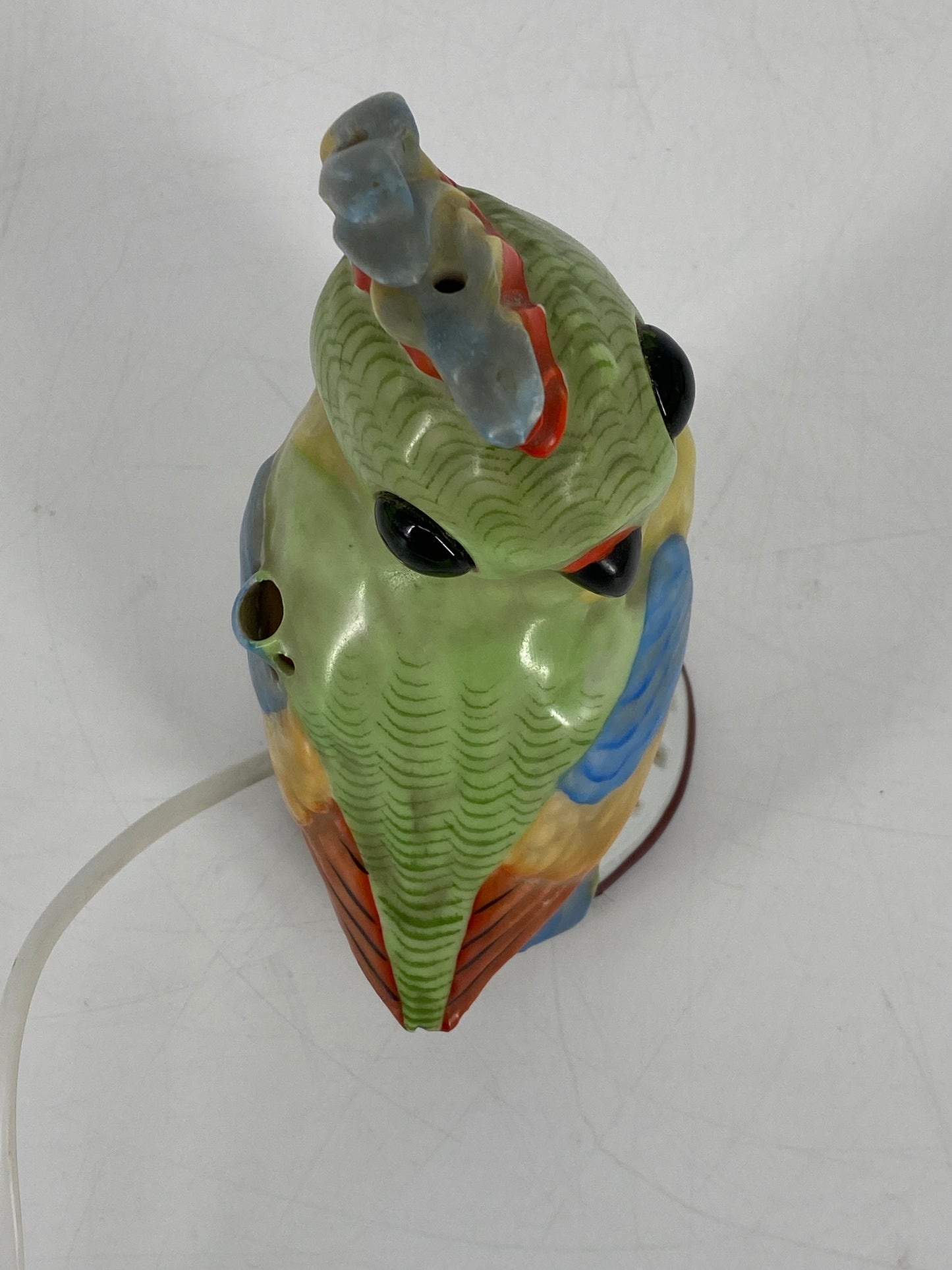 Keramik Tischlampe in Form eines Kakadus, DDR 1970er