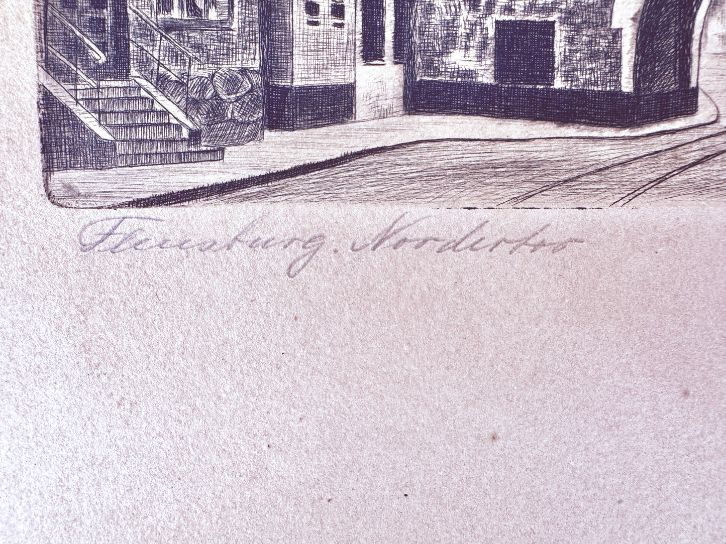 Radierung, Flensburg Nordertor