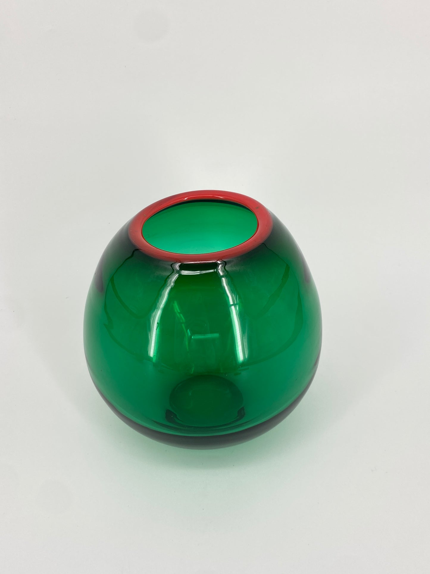 Glas Kugelvase aus Italien, Mid Century