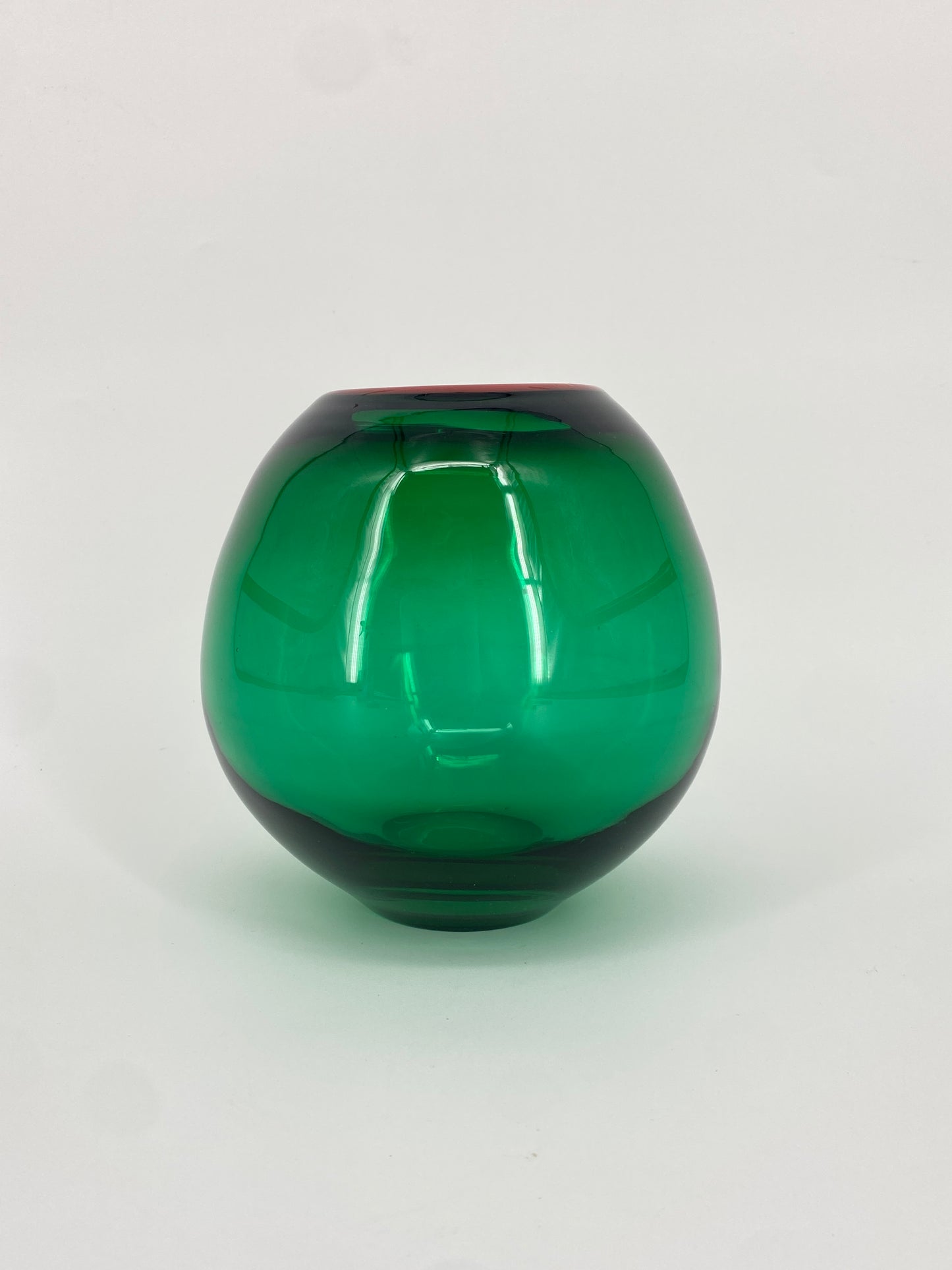 Glas Kugelvase aus Italien, Mid Century