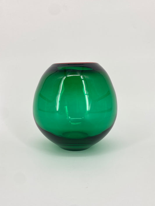Glas Kugelvase aus Italien, Mid Century