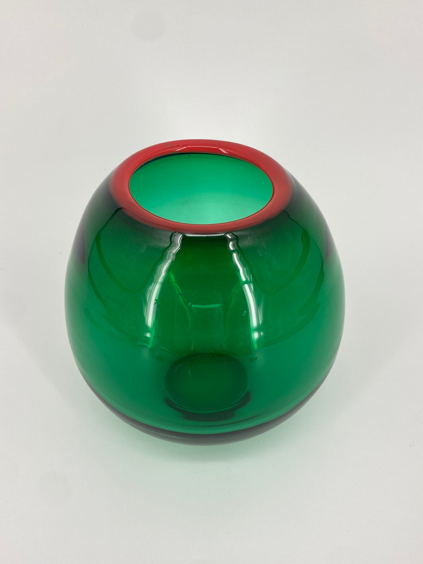 Glas Kugelvase aus Italien, Mid Century
