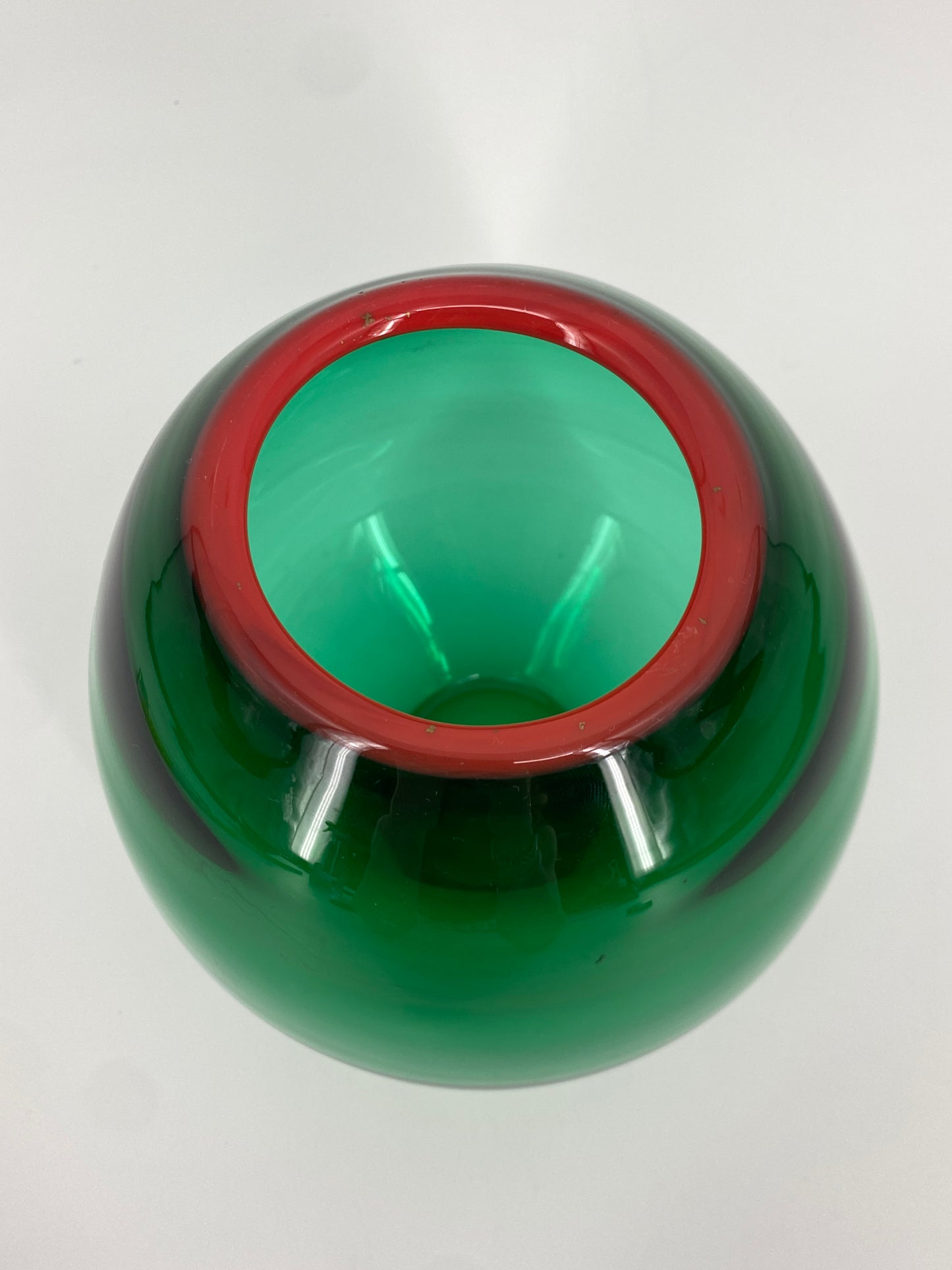 Glas Kugelvase aus Italien, Mid Century