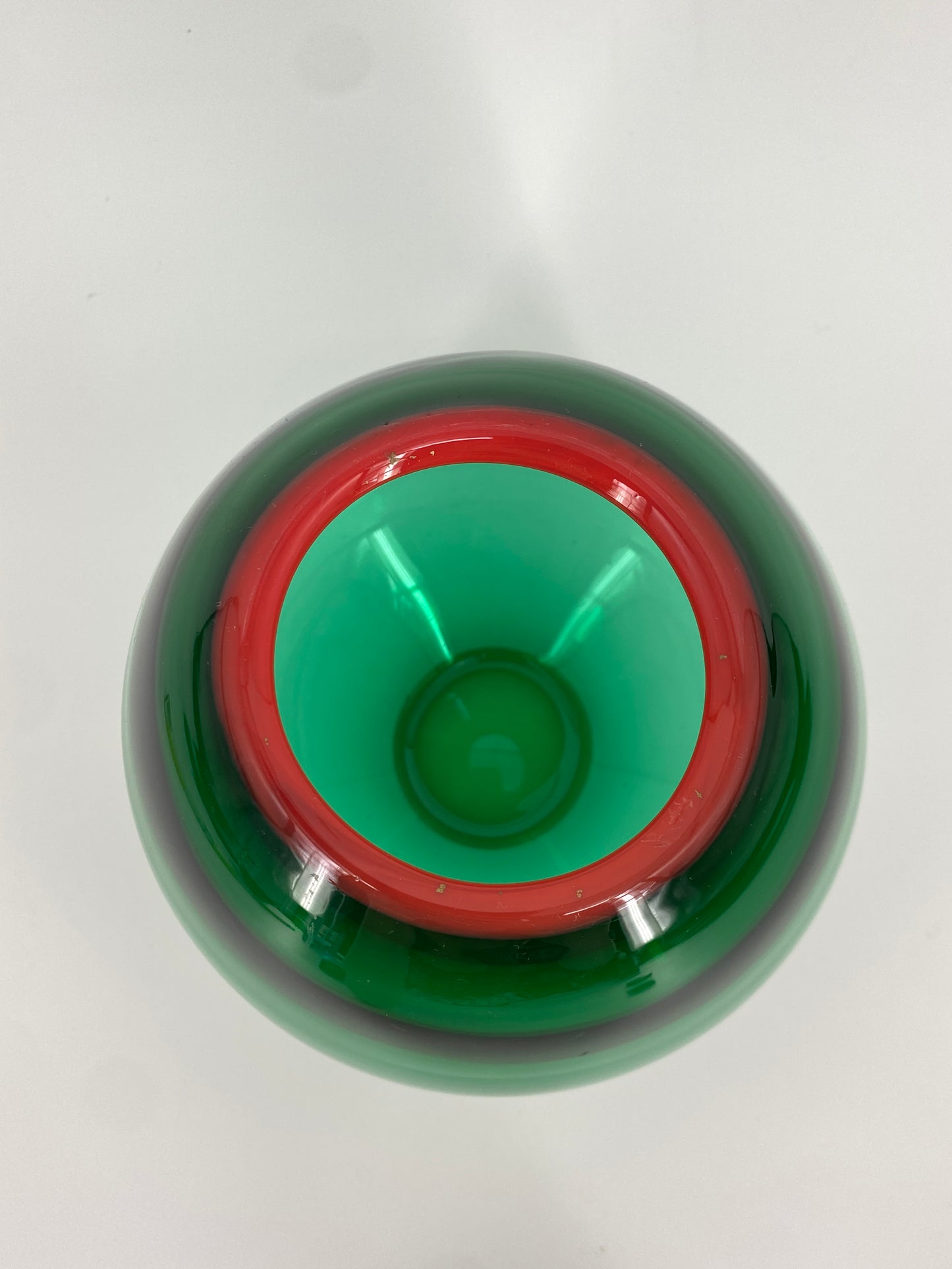 Glas Kugelvase aus Italien, Mid Century