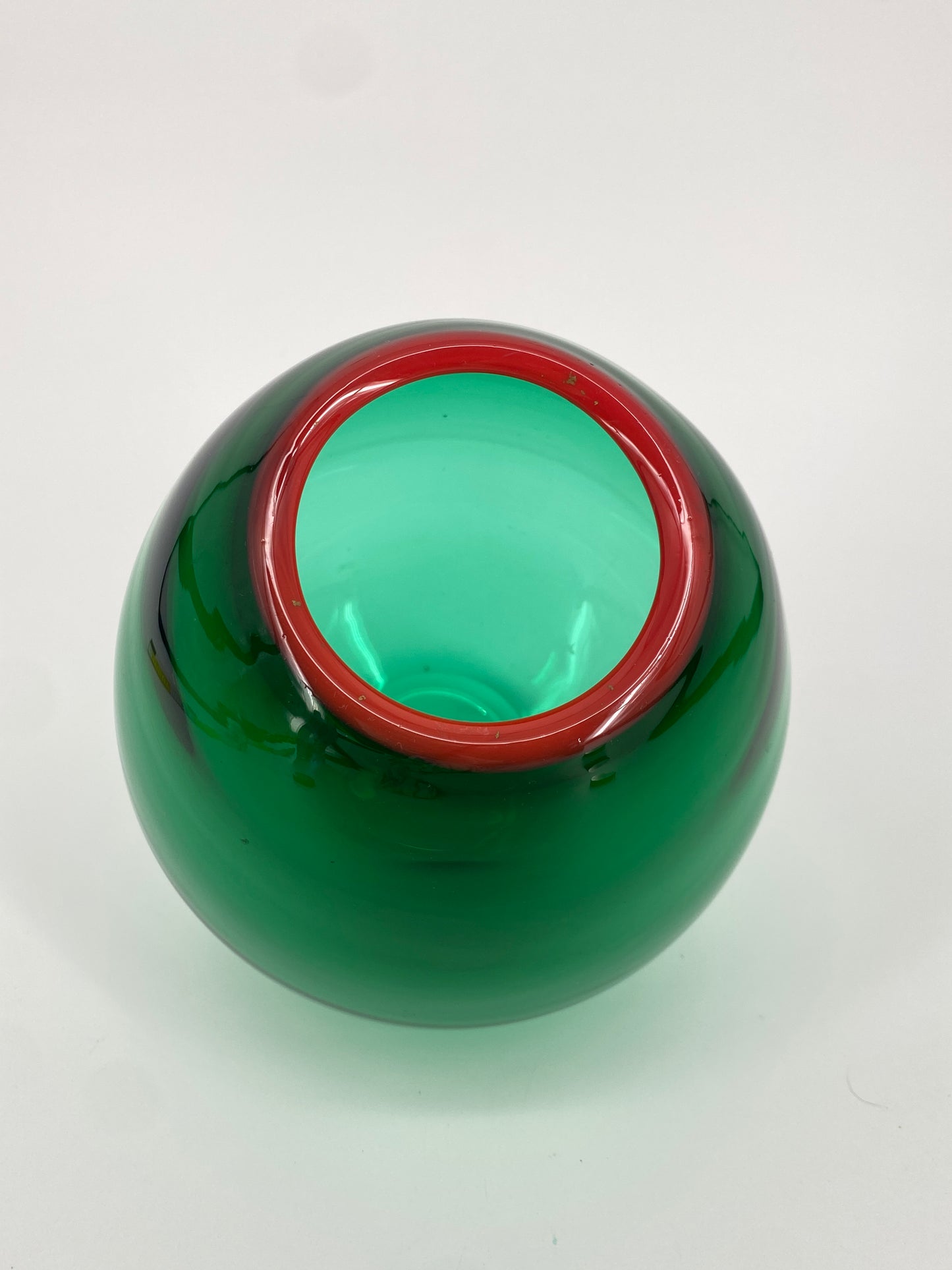 Glas Kugelvase aus Italien, Mid Century