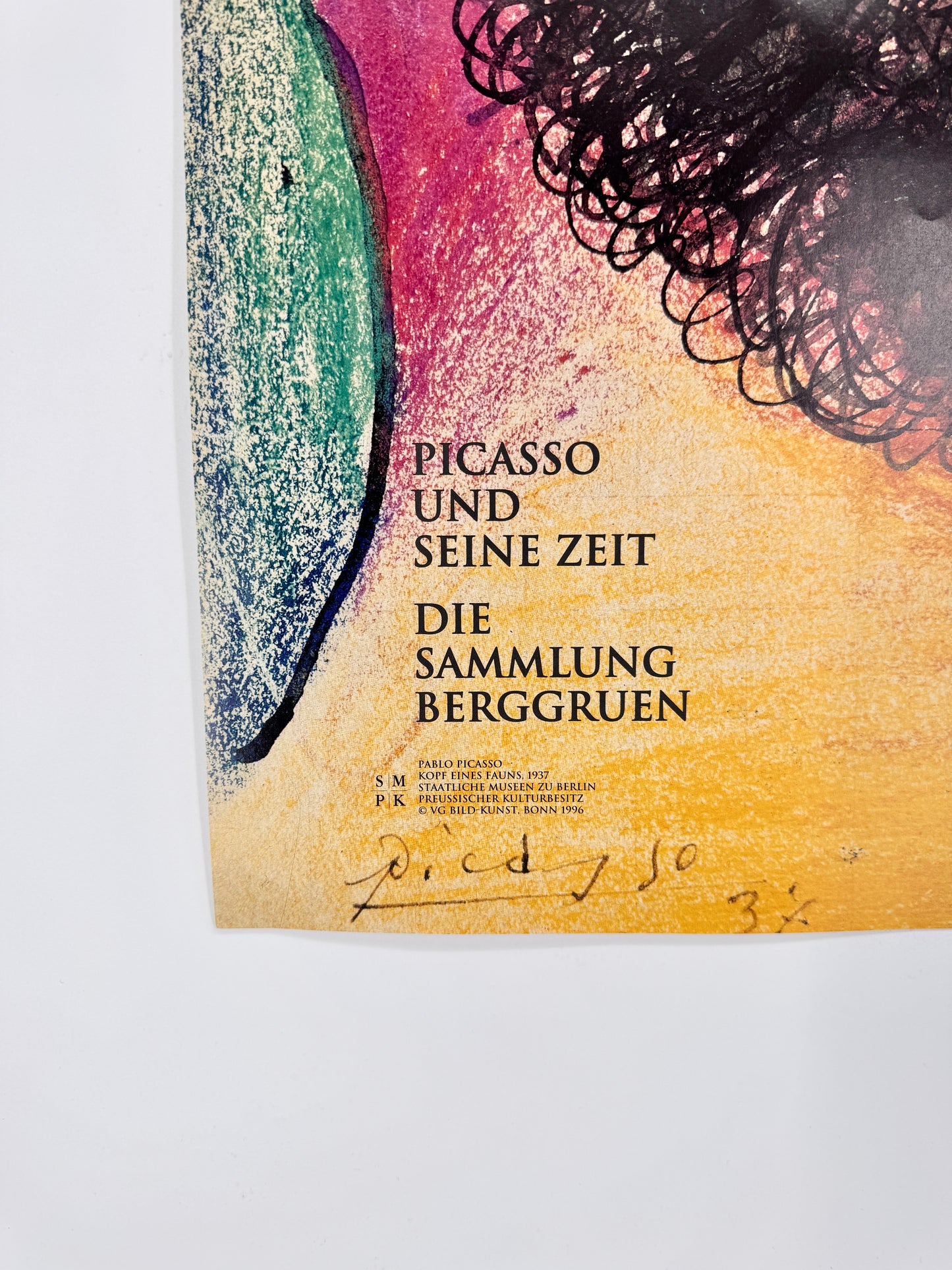 Pablo Picasso - Kopf eines Fauns. Ausstellungsplakat Sammlung Berggruen, Berlin
