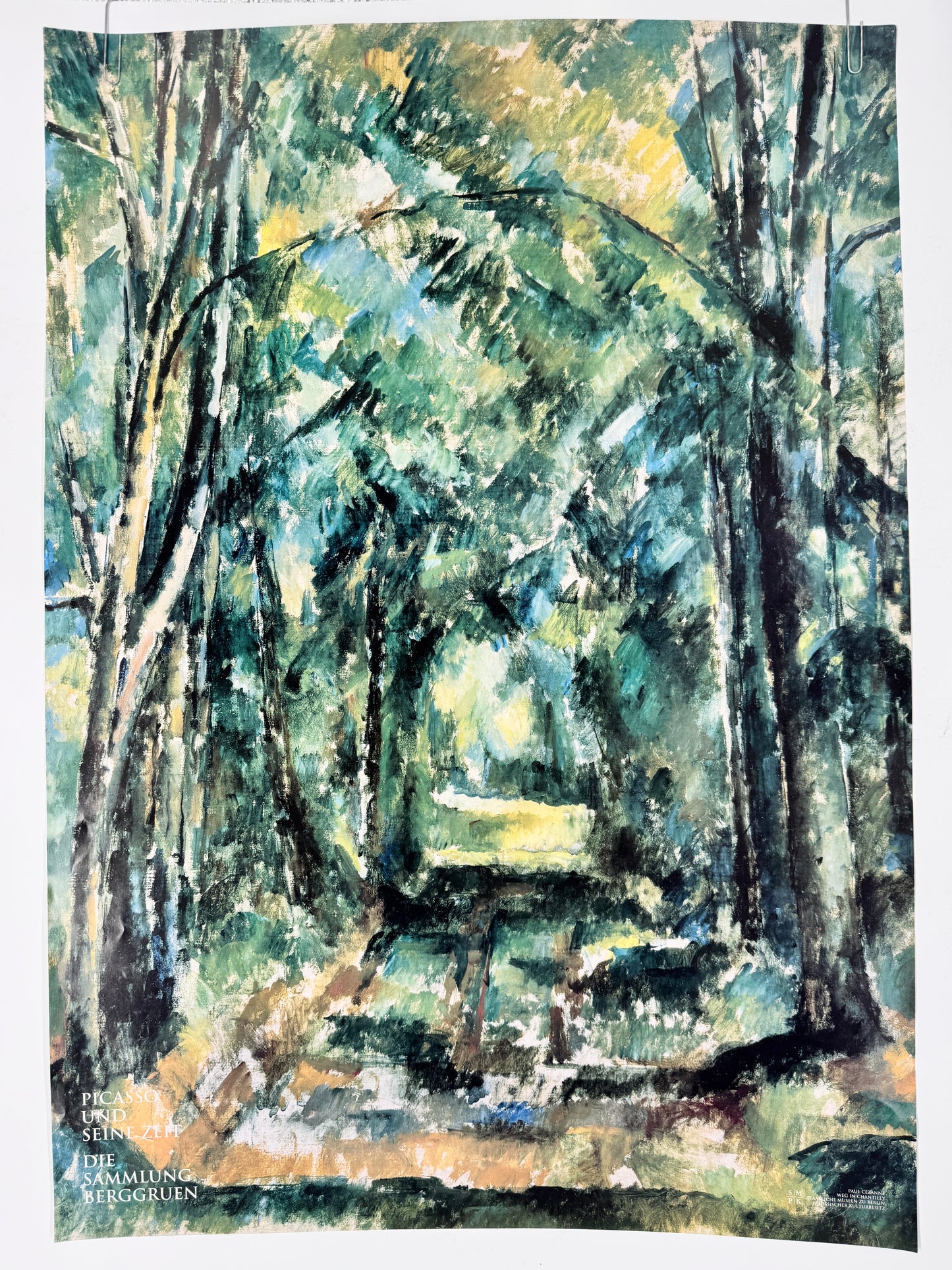 Paul Cezanne - Weg in Chantilly. Ausstellungsplakat Sammlung Berggruen, Berlin