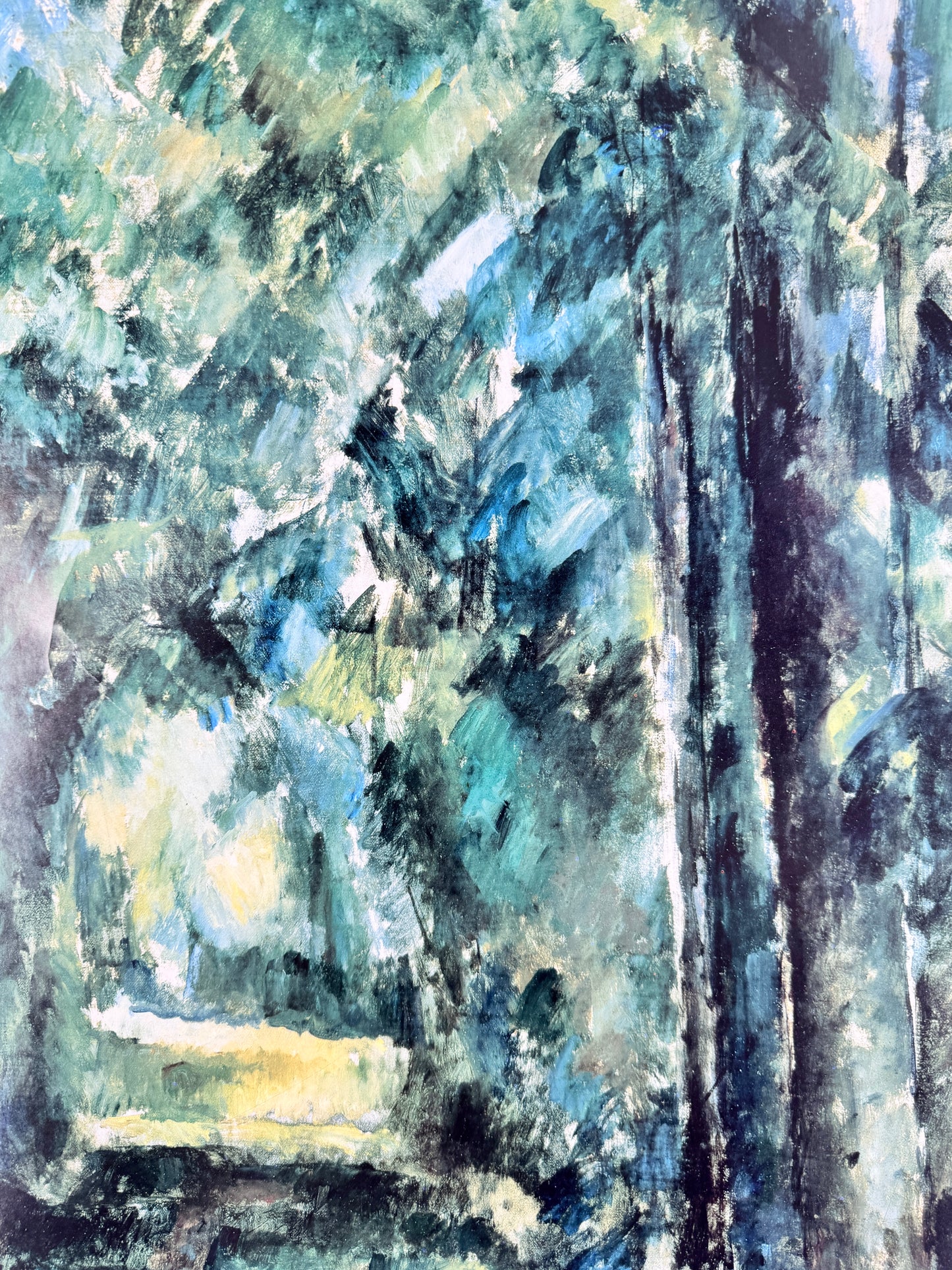 Paul Cezanne - Weg in Chantilly. Ausstellungsplakat Sammlung Berggruen, Berlin