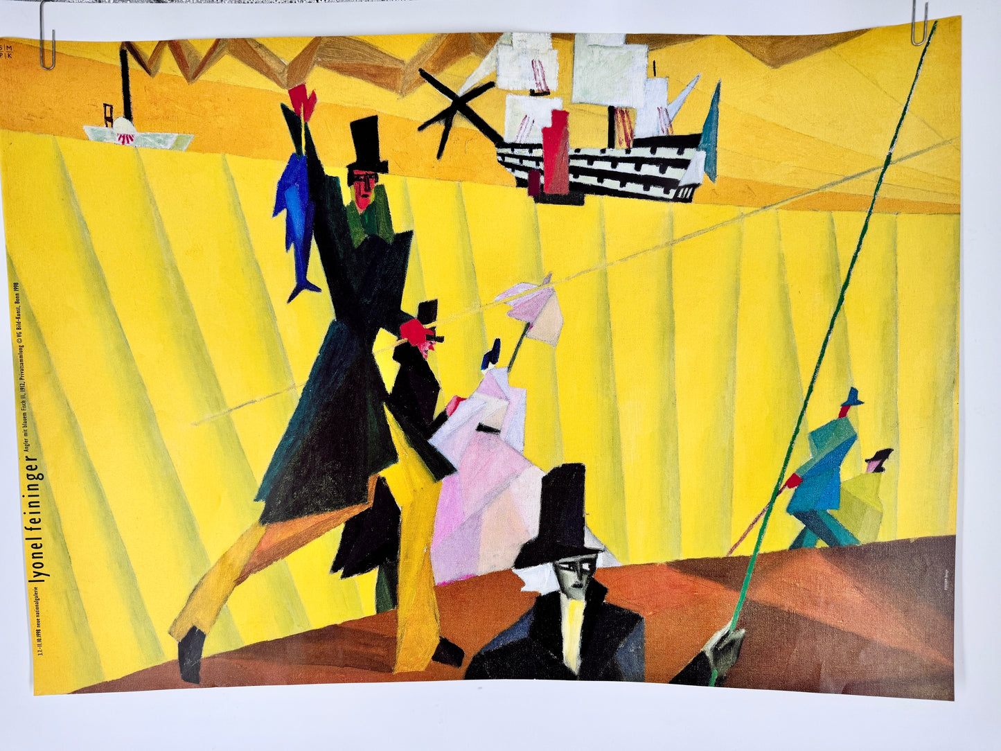 Poster, Lyonel Feininger. Angler mit Blauem Fisch II, Ausstellungsplakat Neue Nationalgalerie Berlin