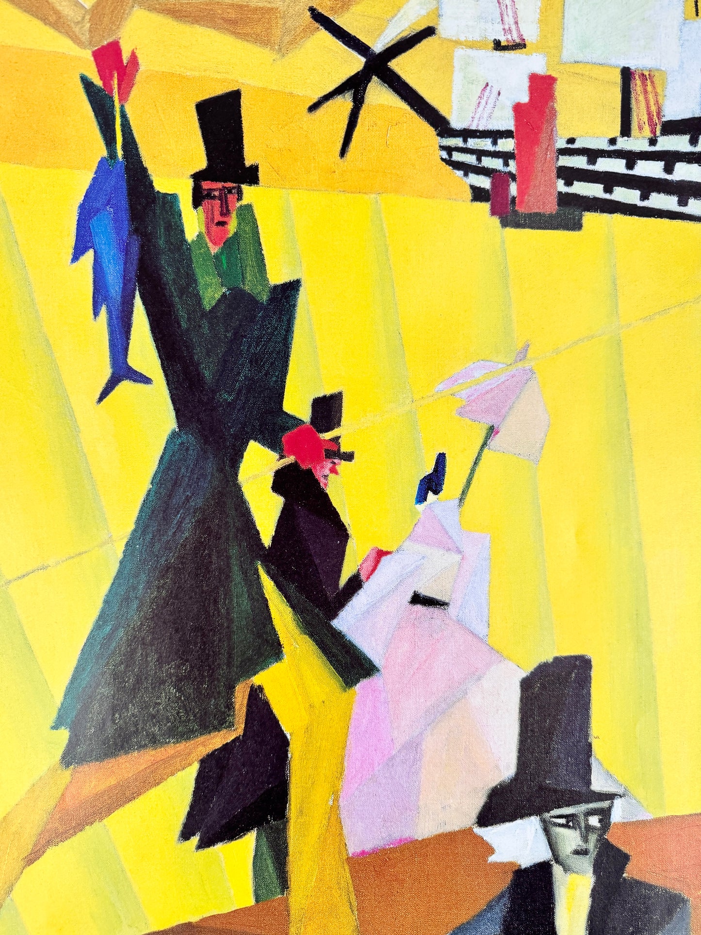Poster, Lyonel Feininger. Angler mit Blauem Fisch II, Ausstellungsplakat Neue Nationalgalerie Berlin