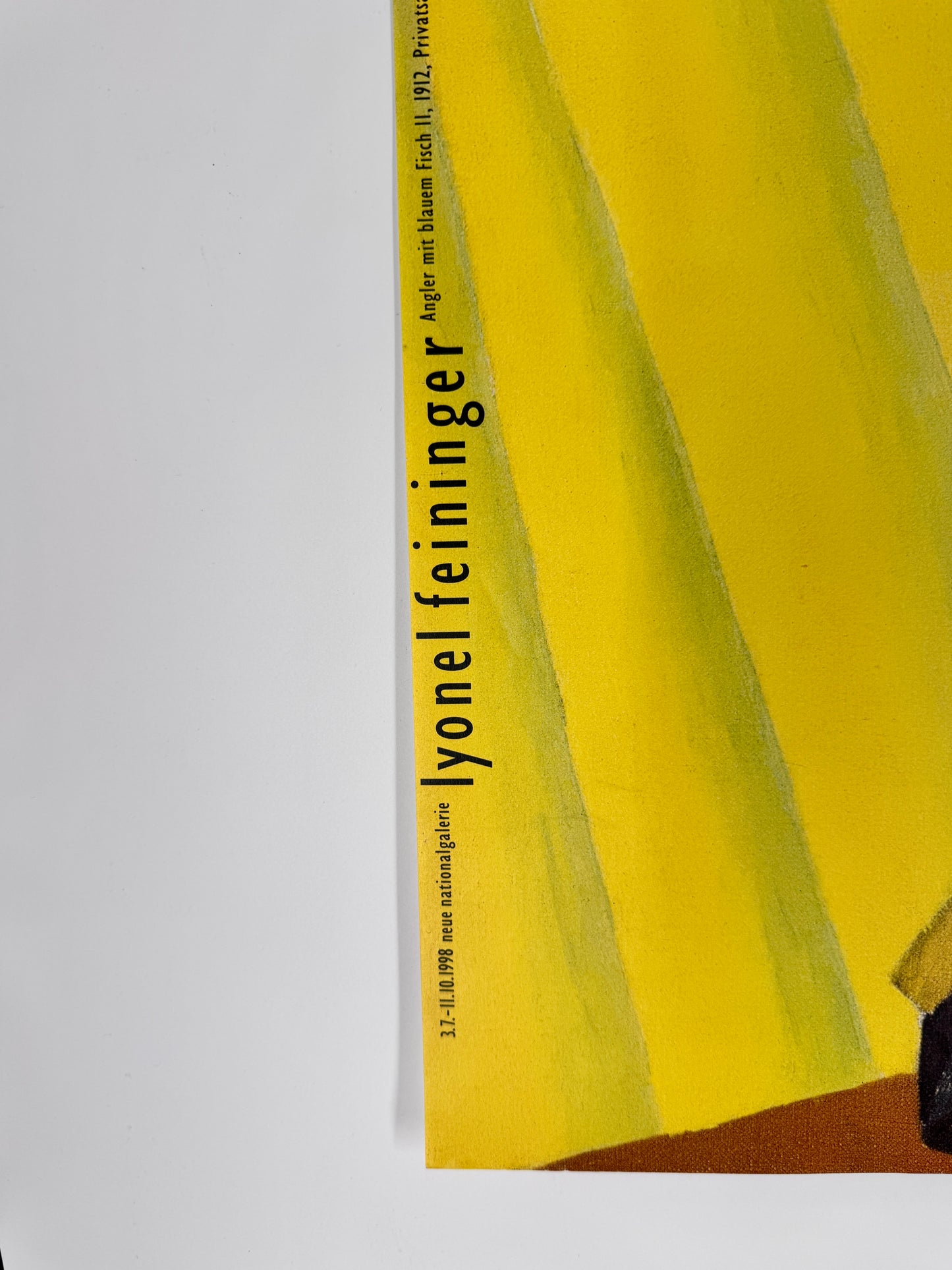 Poster, Lyonel Feininger. Angler mit Blauem Fisch II, Ausstellungsplakat Neue Nationalgalerie Berlin