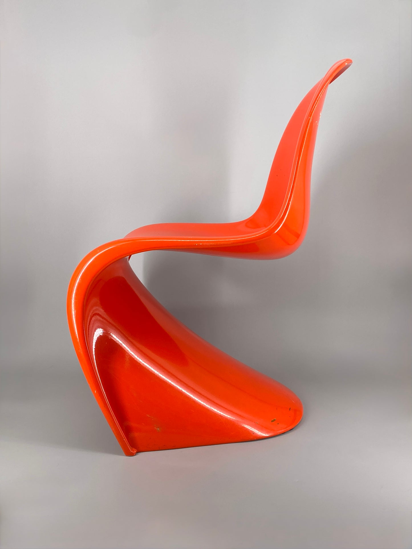 orangener Space Age Stuhl, Panton Vitra Replika