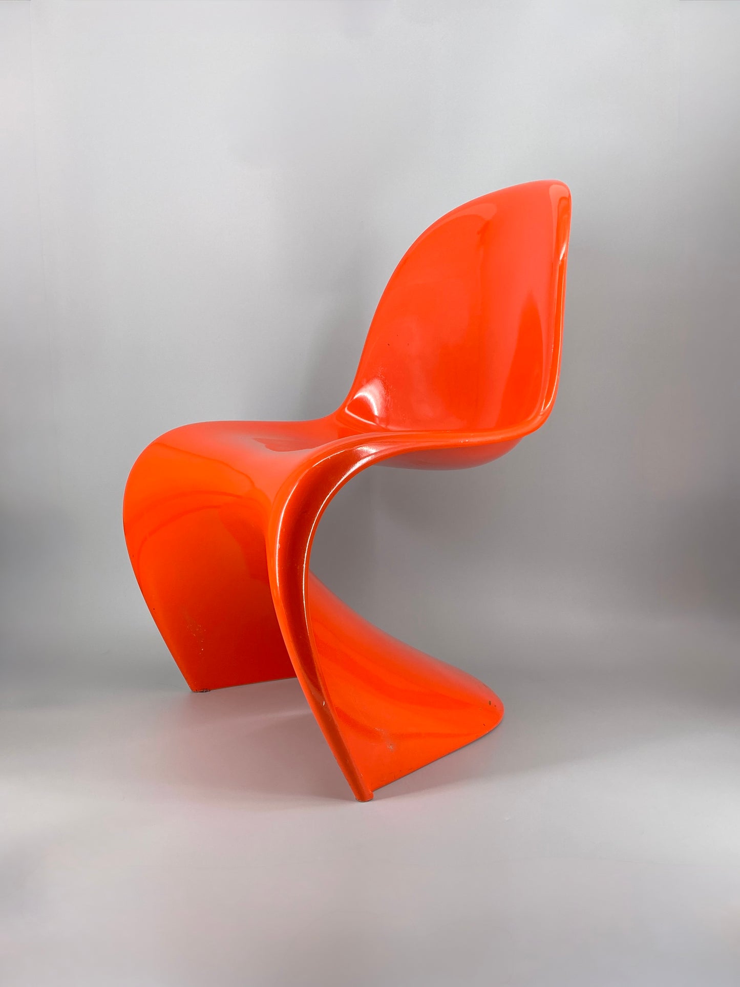 orangener Space Age Stuhl, Panton Vitra Replika