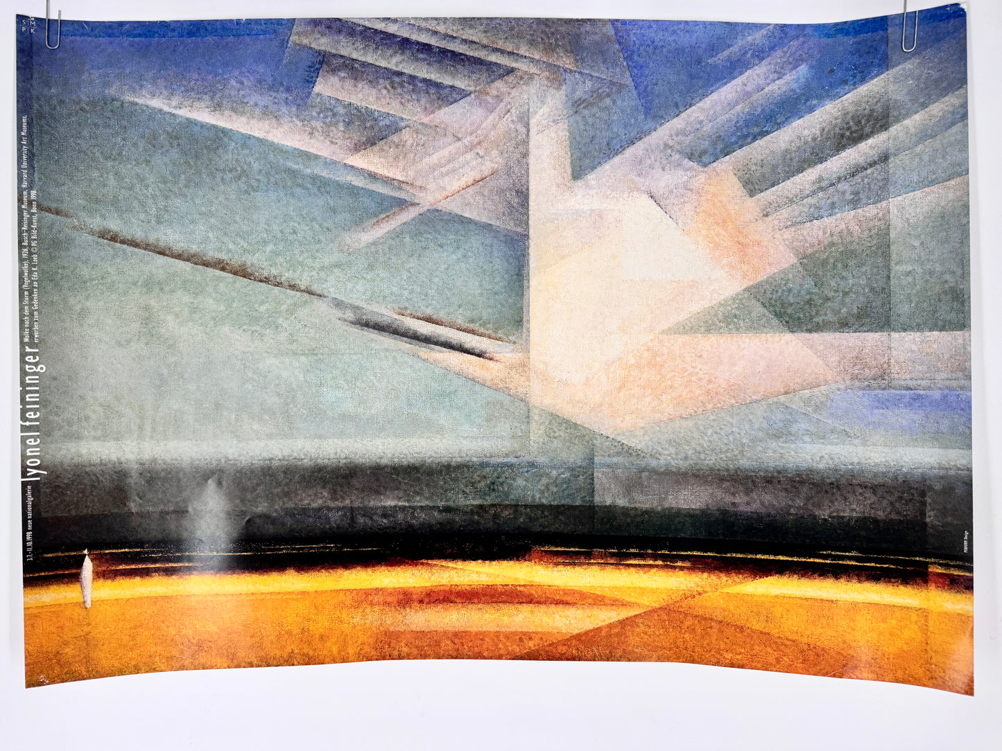 Poster, Lyonel Feininger. Vogelwolke, Ausstellungsplakat Neue Nationalgalerie Berlin