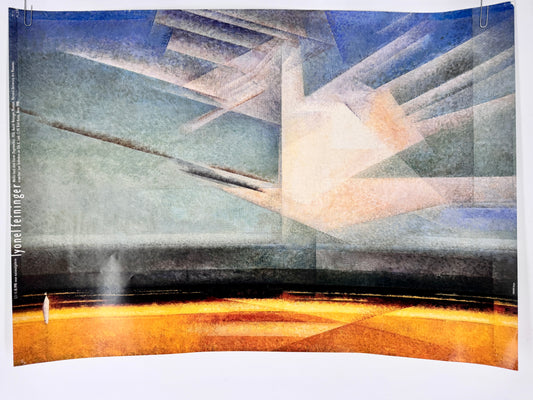 Poster, Lyonel Feininger. Vogelwolke, Ausstellungsplakat Neue Nationalgalerie Berlin