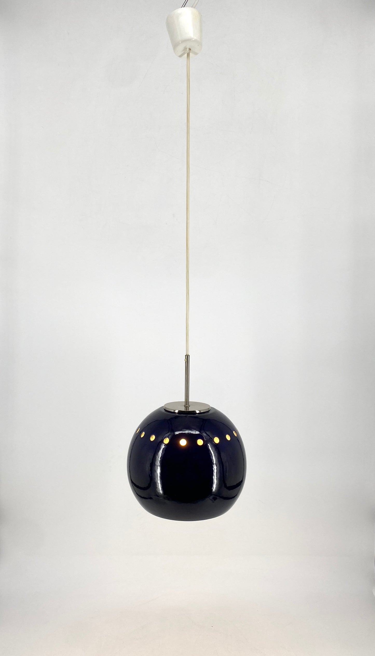 Kugellampe aus glasierter Keramik, Deutschland um 1960