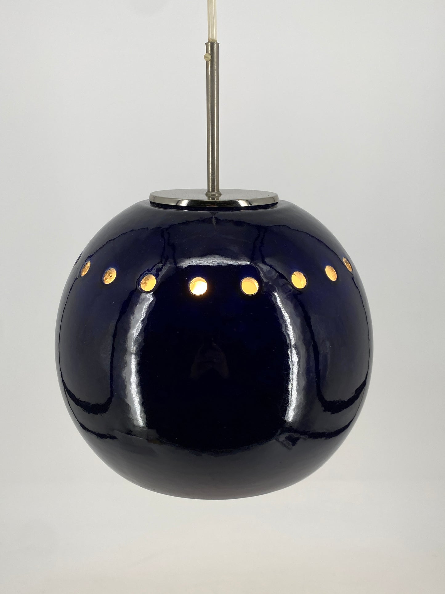 Kugellampe aus glasierter Keramik, Deutschland um 1960