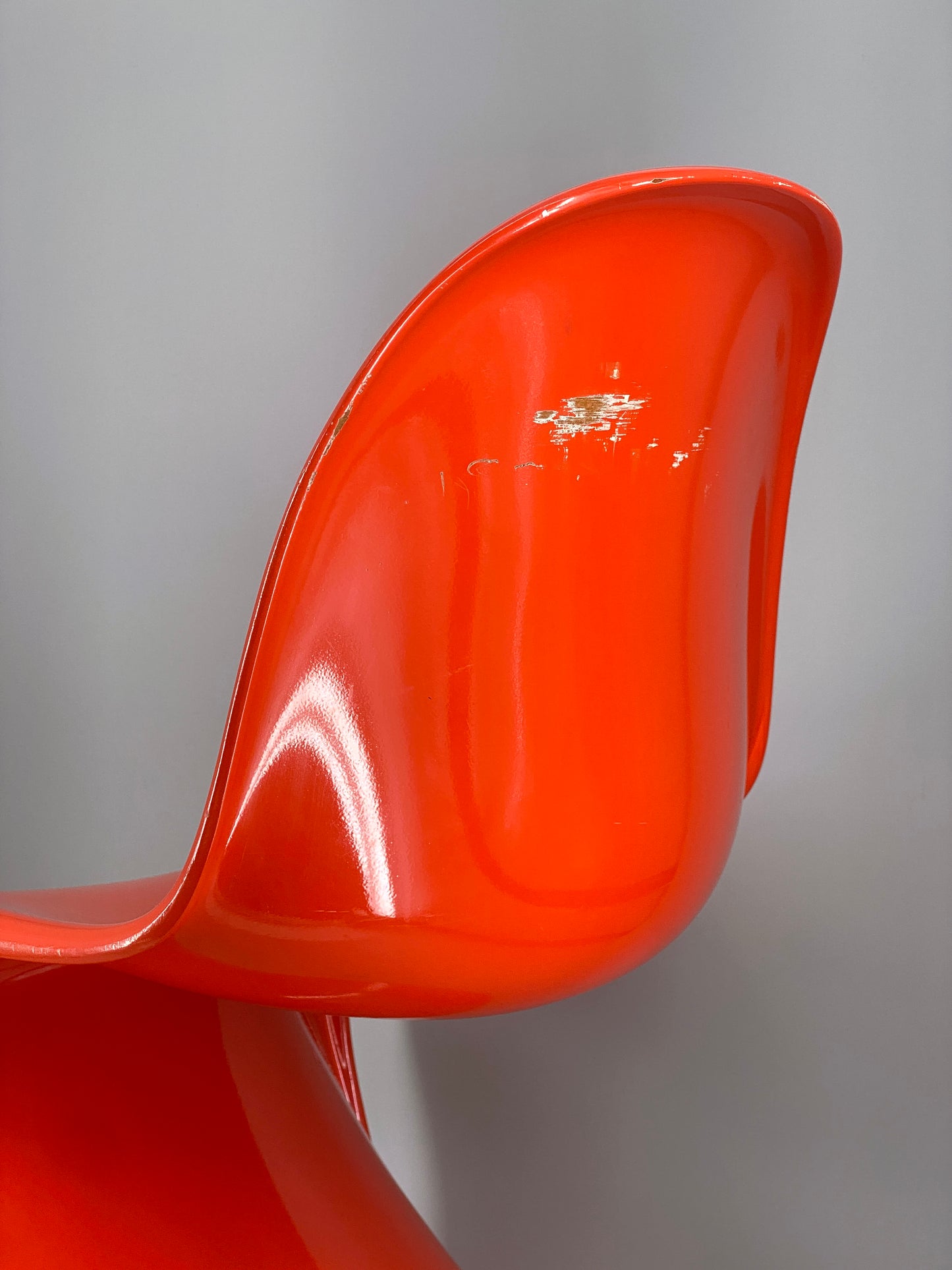 orangener Space Age Stuhl, Panton Vitra Replika