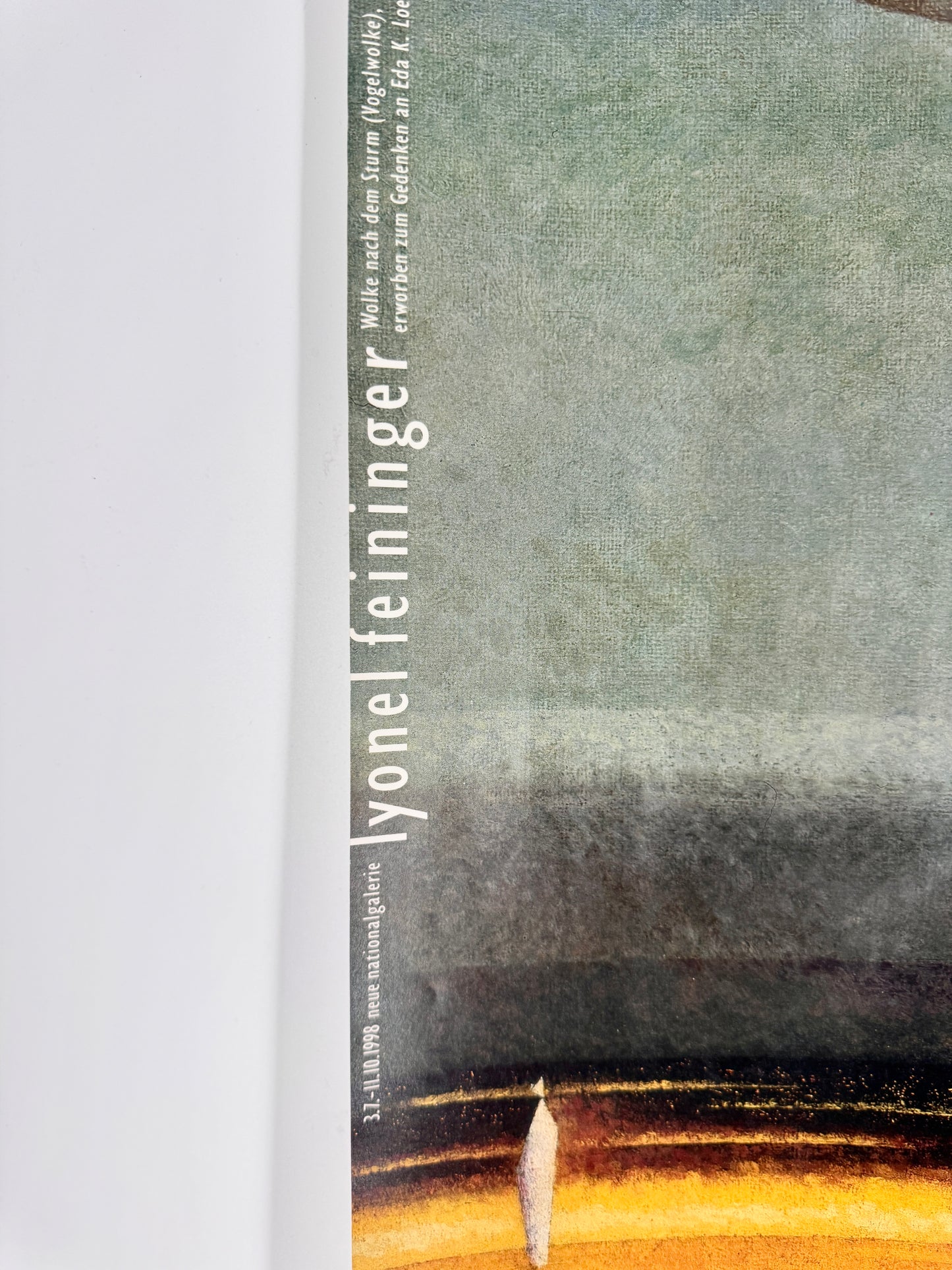 Poster, Lyonel Feininger. Vogelwolke, Ausstellungsplakat Neue Nationalgalerie Berlin