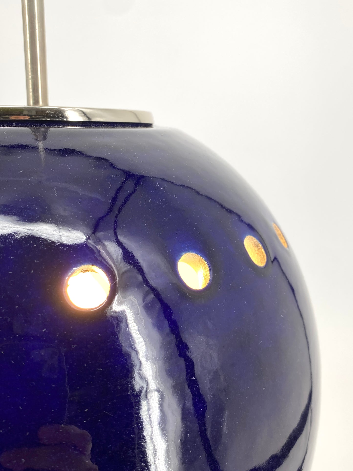 Kugellampe aus glasierter Keramik, Deutschland um 1960