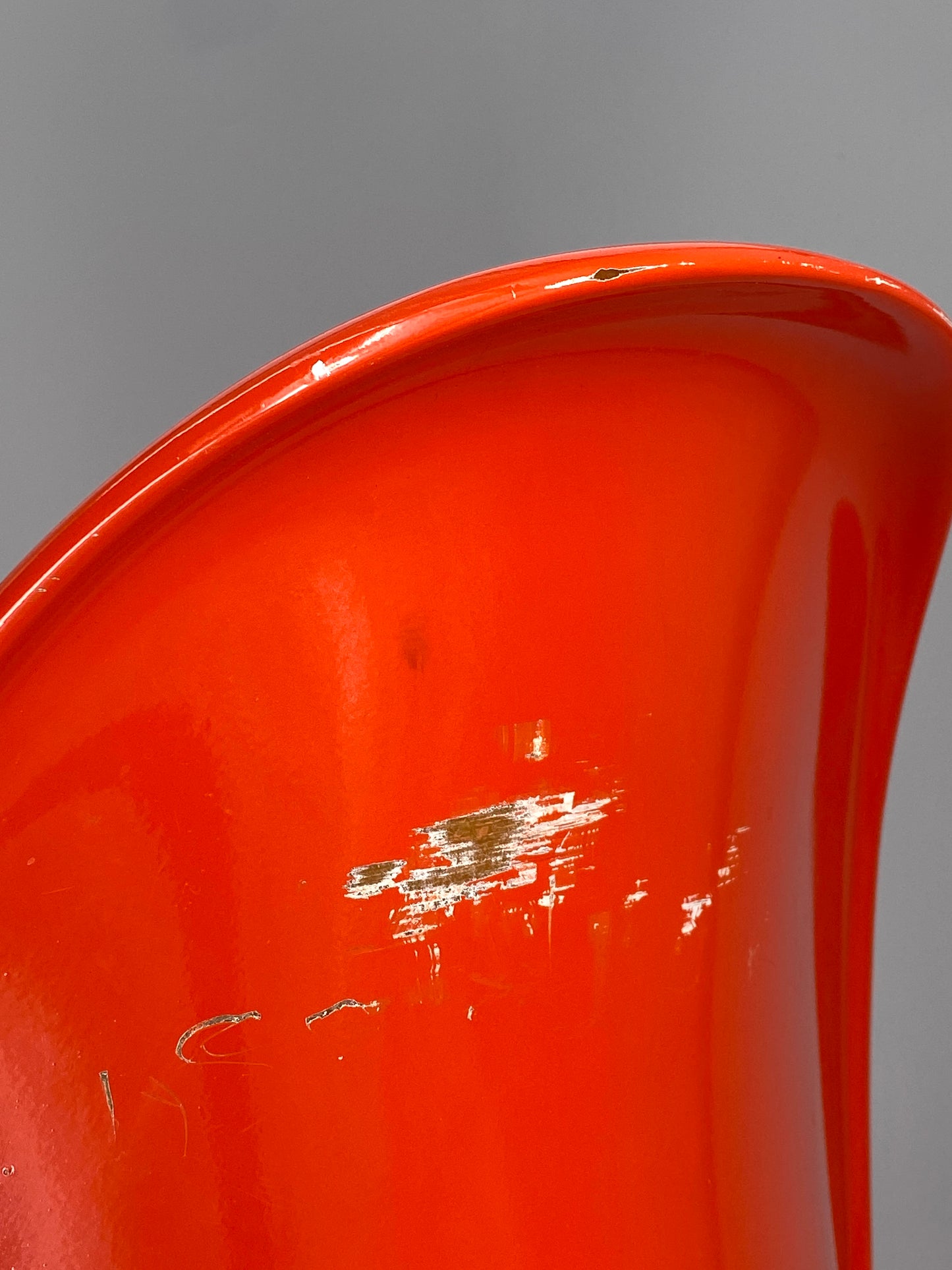 orangener Space Age Stuhl, Panton Vitra Replika