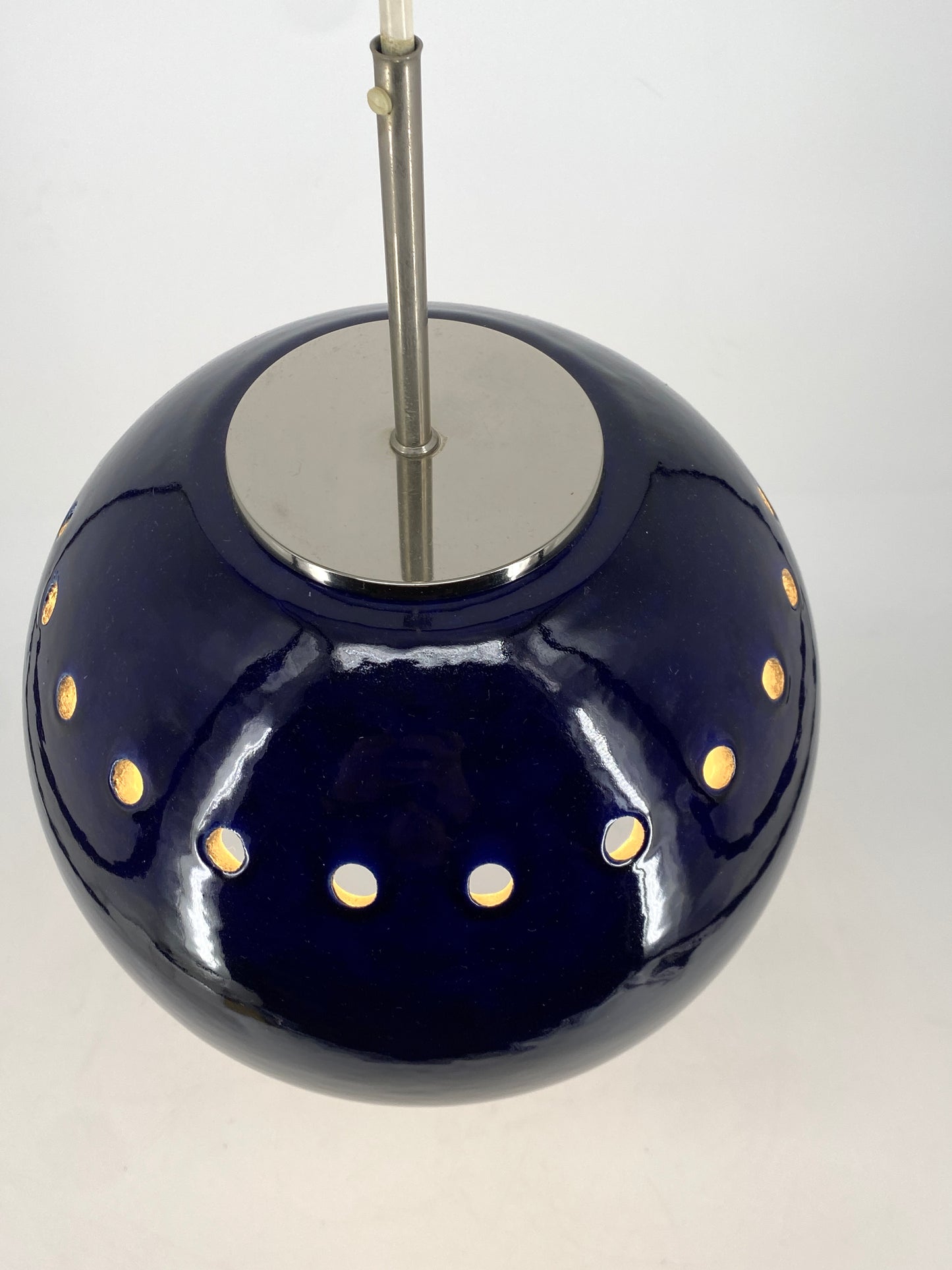 Kugellampe aus glasierter Keramik, Deutschland um 1960