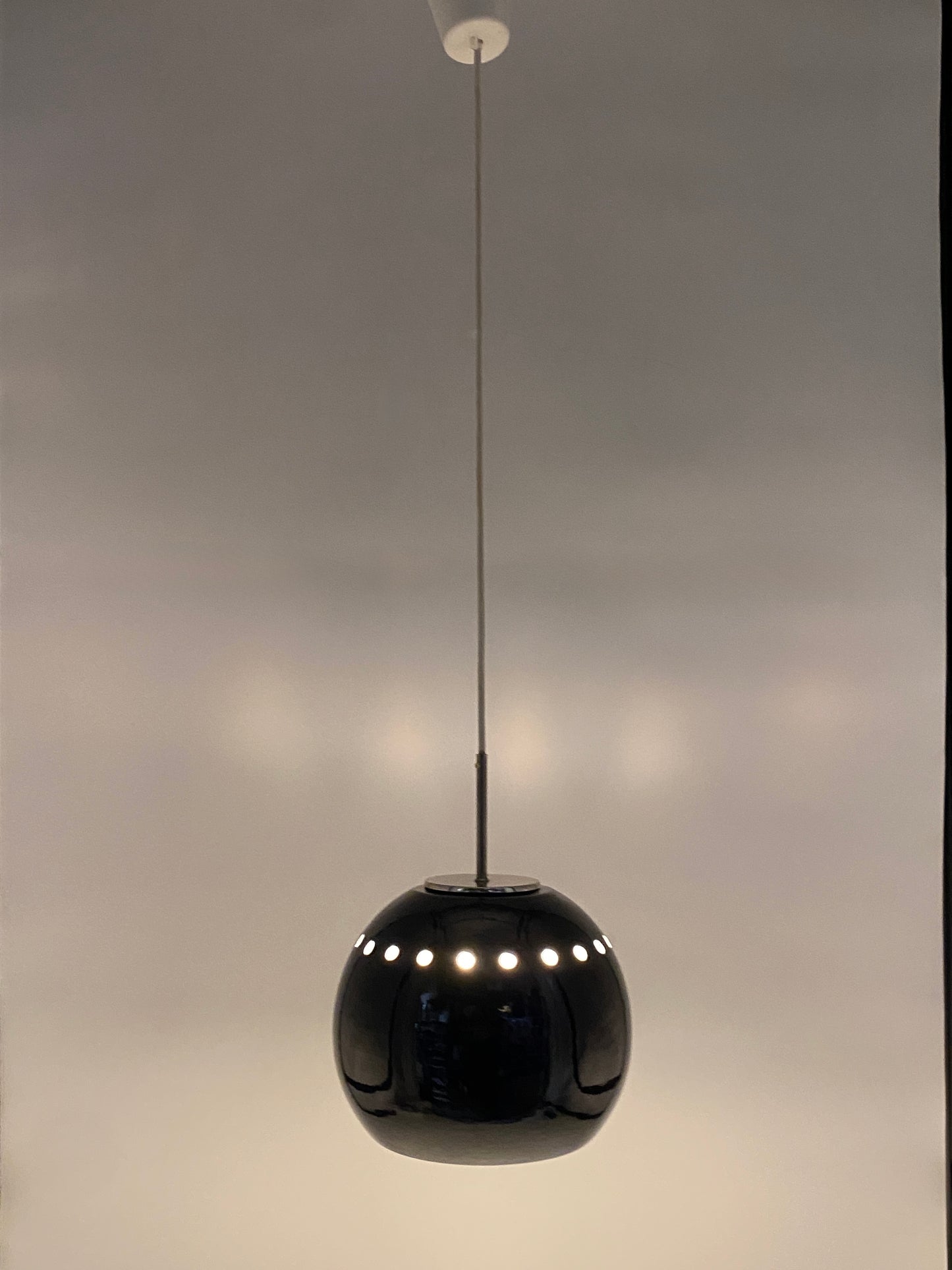 Kugellampe aus glasierter Keramik, Deutschland um 1960