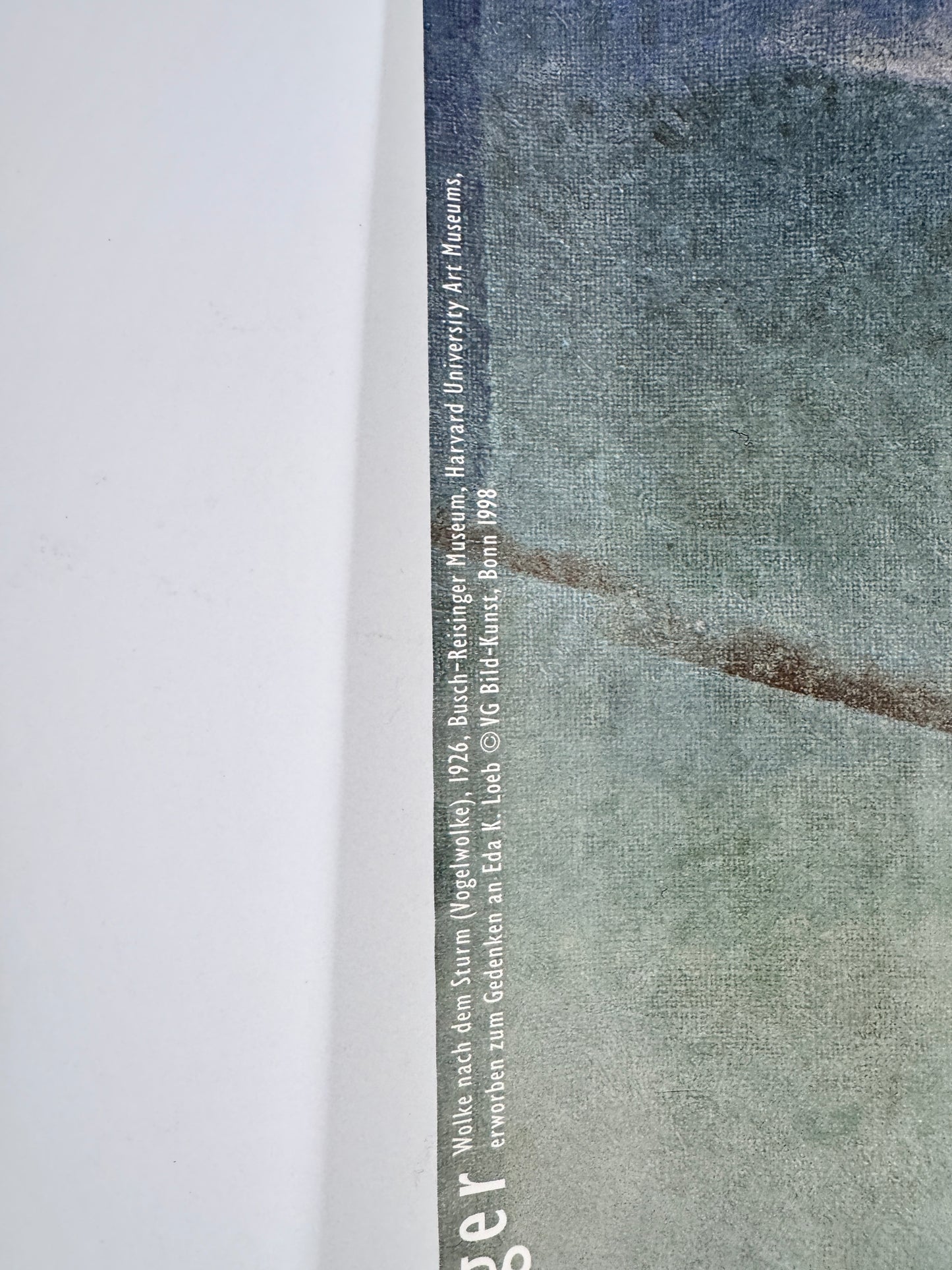 Poster, Lyonel Feininger. Vogelwolke, Ausstellungsplakat Neue Nationalgalerie Berlin