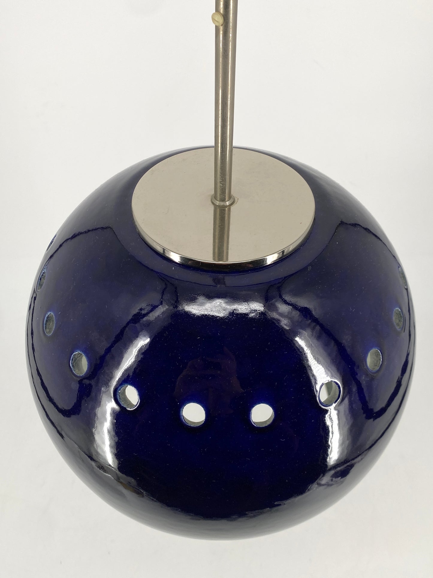 Kugellampe aus glasierter Keramik, Deutschland um 1960