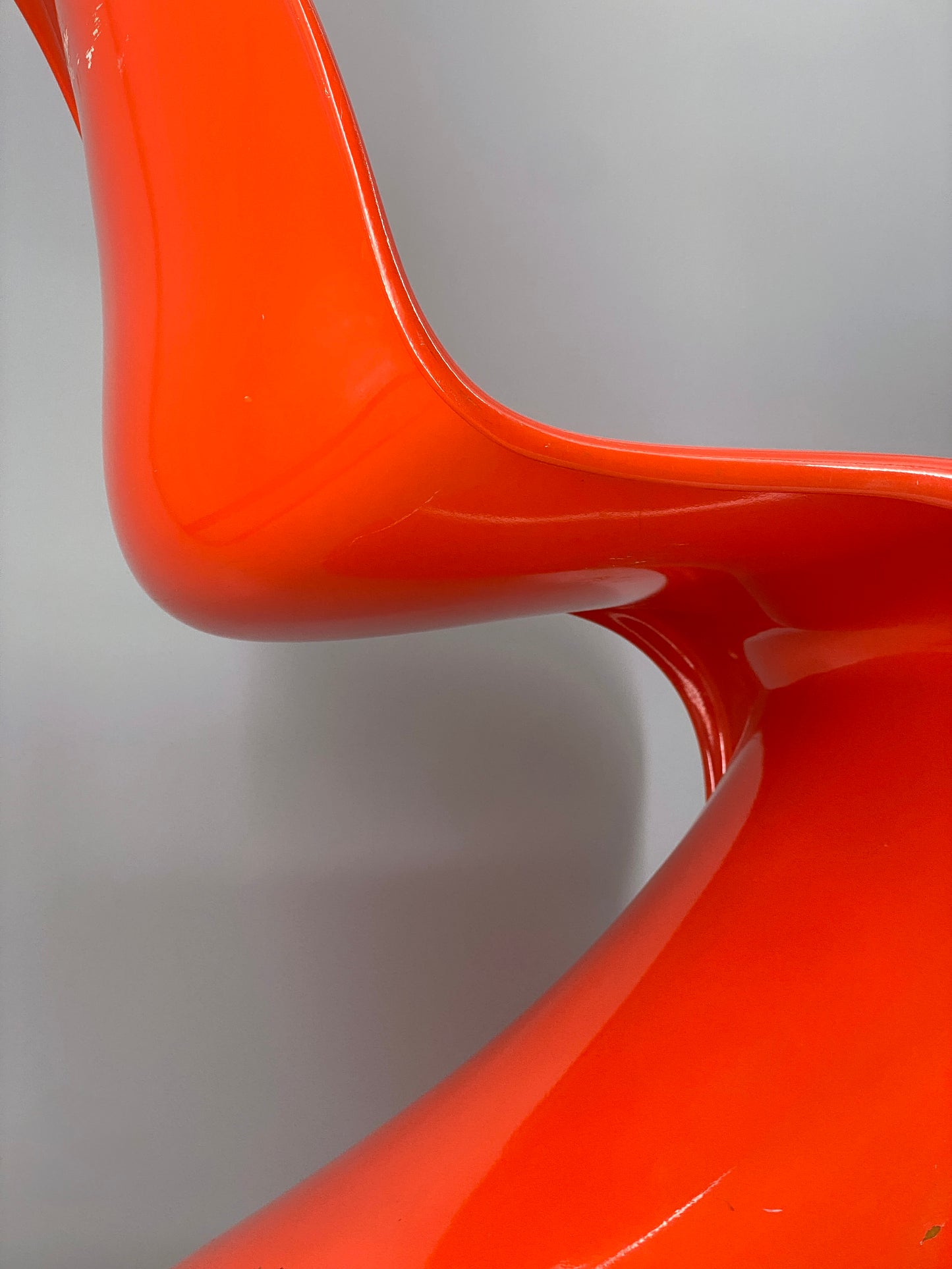 orangener Space Age Stuhl, Panton Vitra Replika