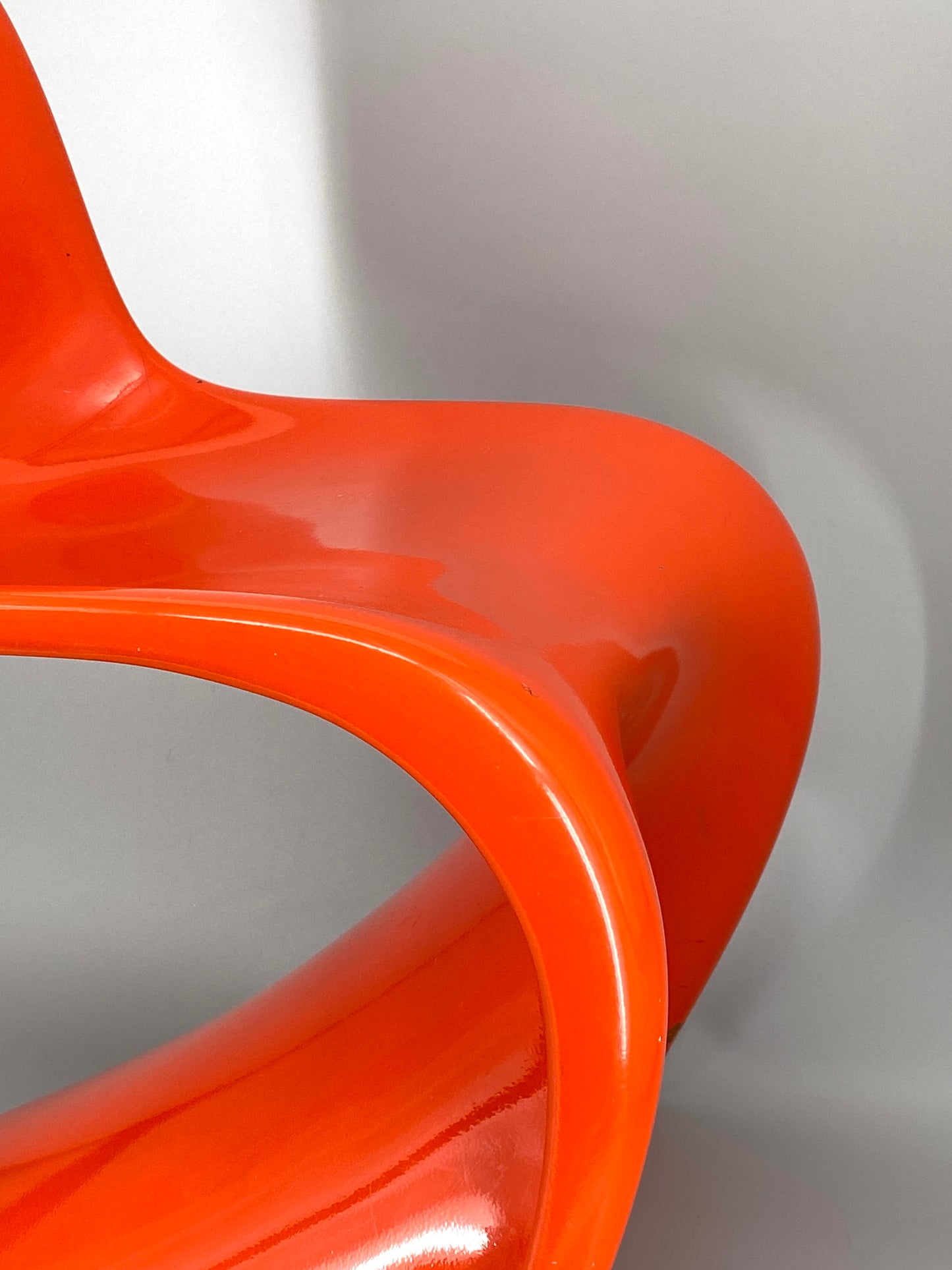 orangener Space Age Stuhl, Panton Vitra Replika