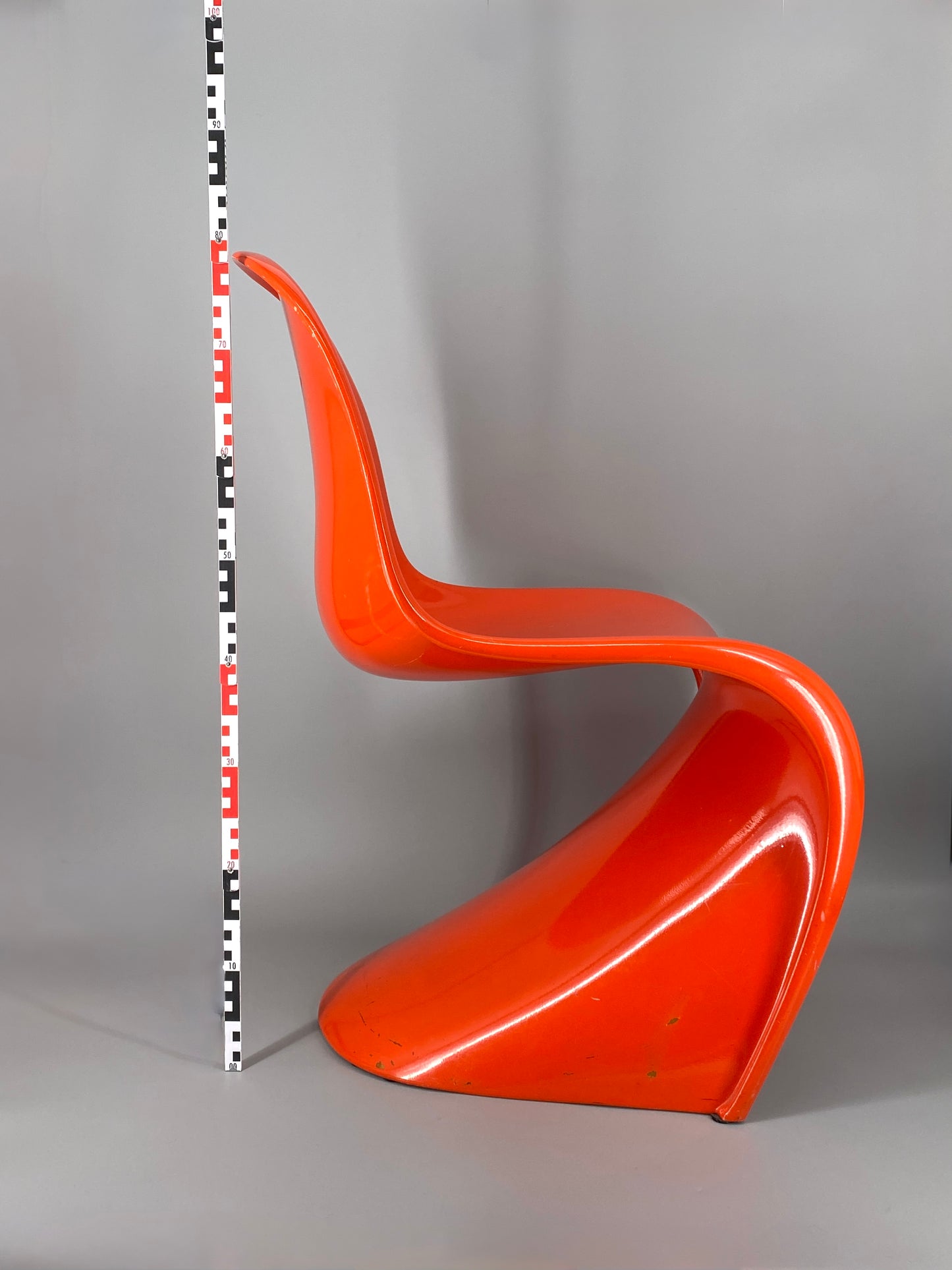 orangener Space Age Stuhl, Panton Vitra Replika