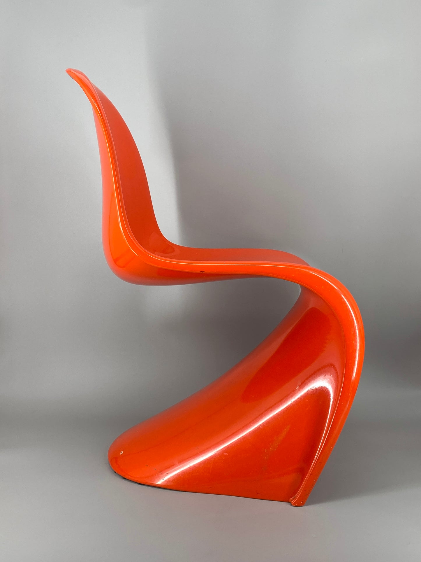 orangener Space Age Stuhl, Panton Vitra Replika