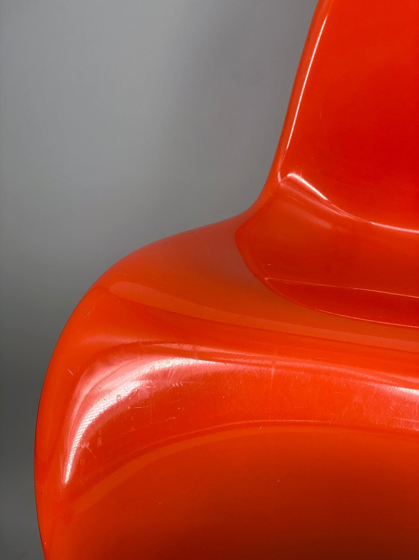orangener Space Age Stuhl, Panton Vitra Replika
