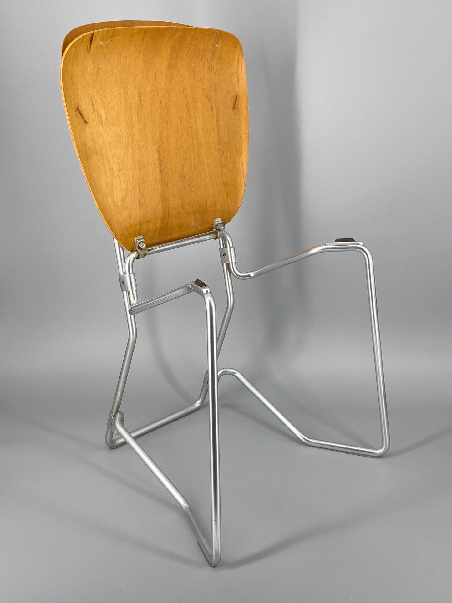 Stapelstuhl "Aluflex" von Armin Wirth, hergestellt durch Stollinger & Söhne, Zürich 50er