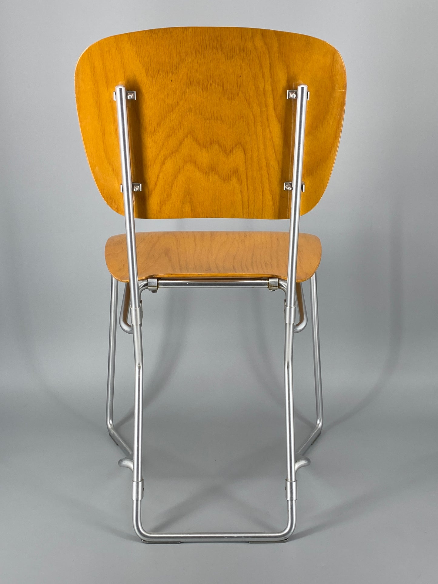 Stapelstuhl "Aluflex" von Armin Wirth, hergestellt durch Stollinger & Söhne, Zürich 50er