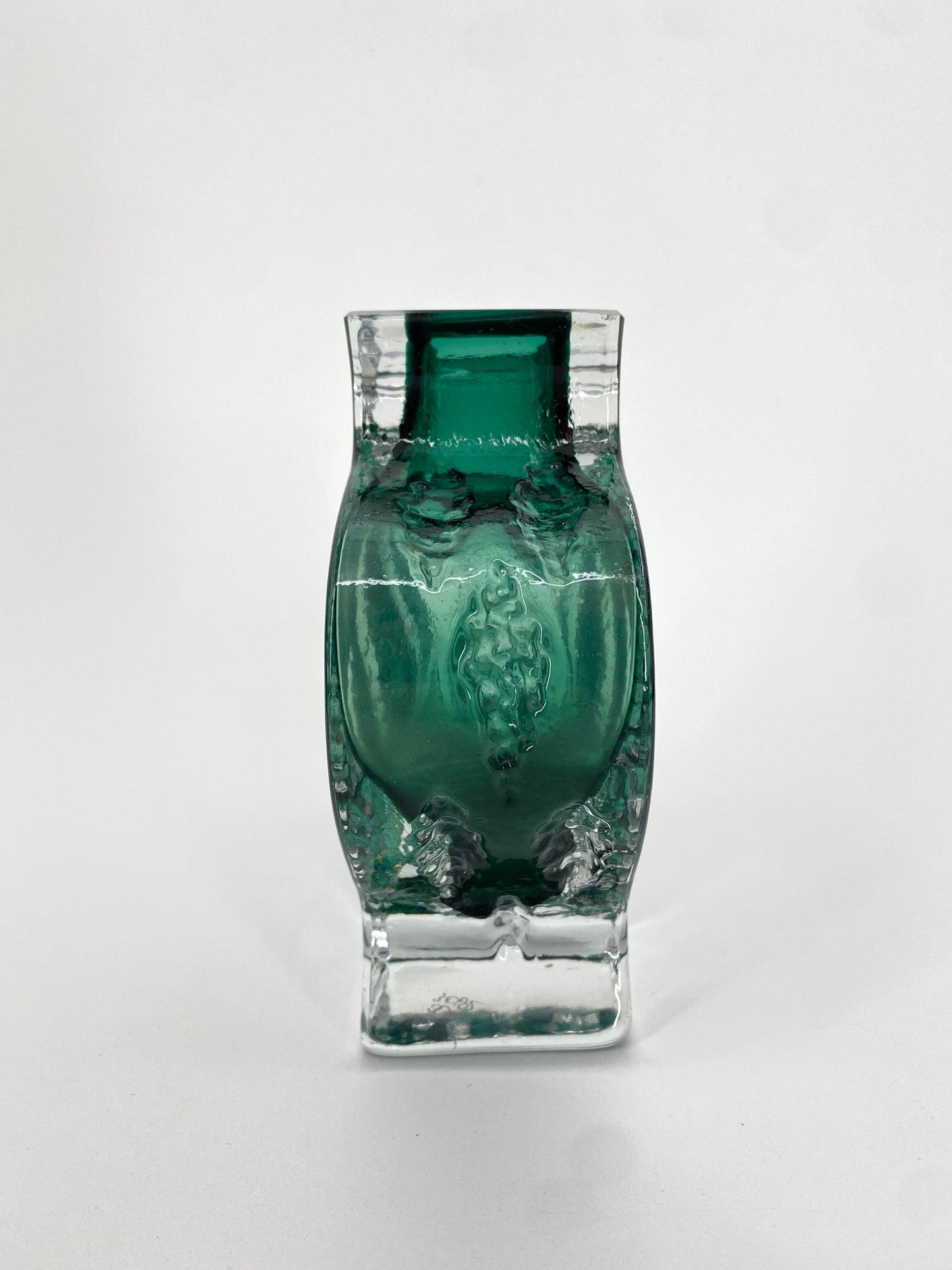 Brutalistische Eisglas Vase "Exquisit" von Kurt Wokan für Ingrid Glashütte, 1970er
