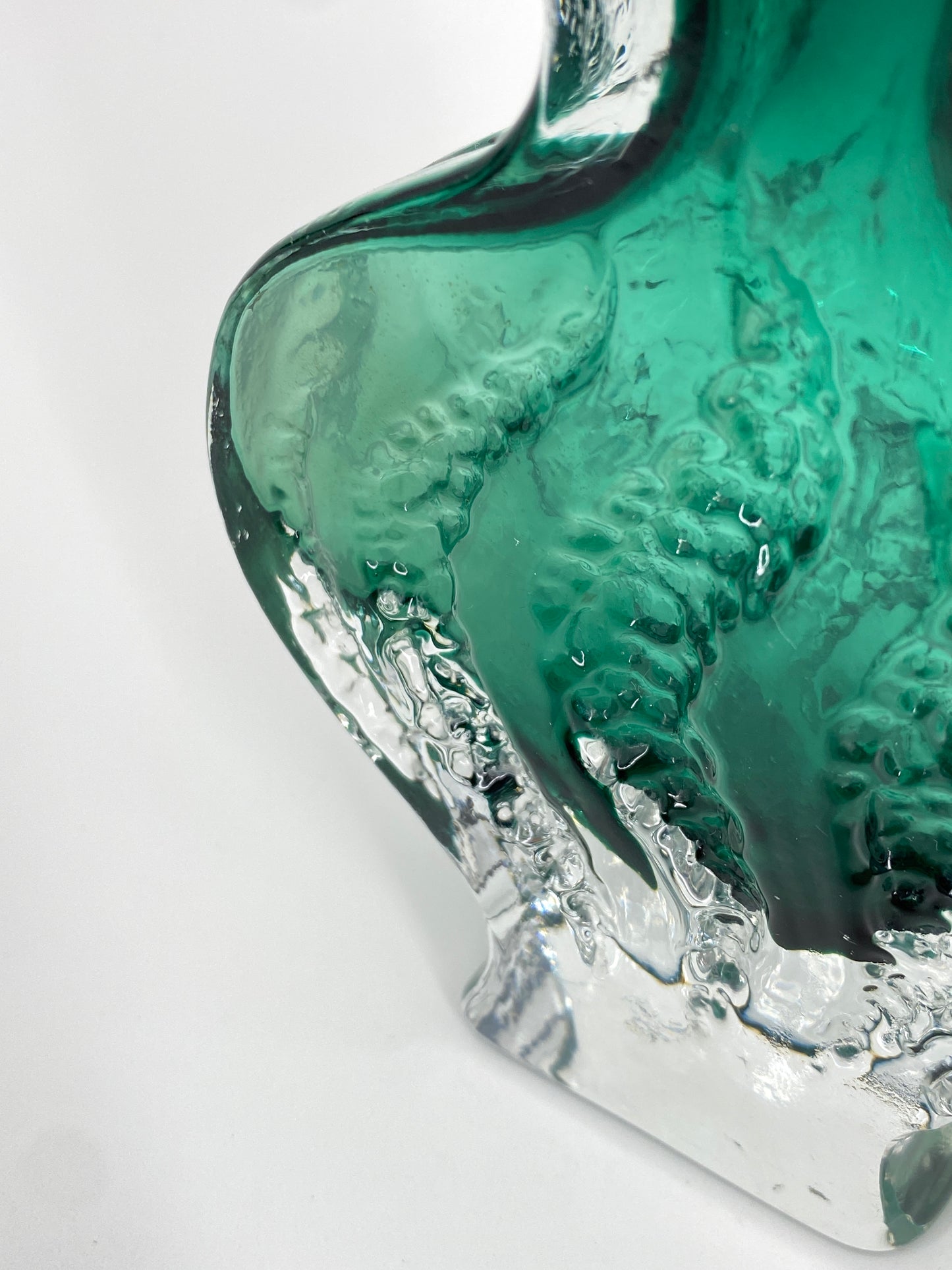Brutalistische Eisglas Vase "Exquisit" von Kurt Wokan für Ingrid Glashütte, 1970er