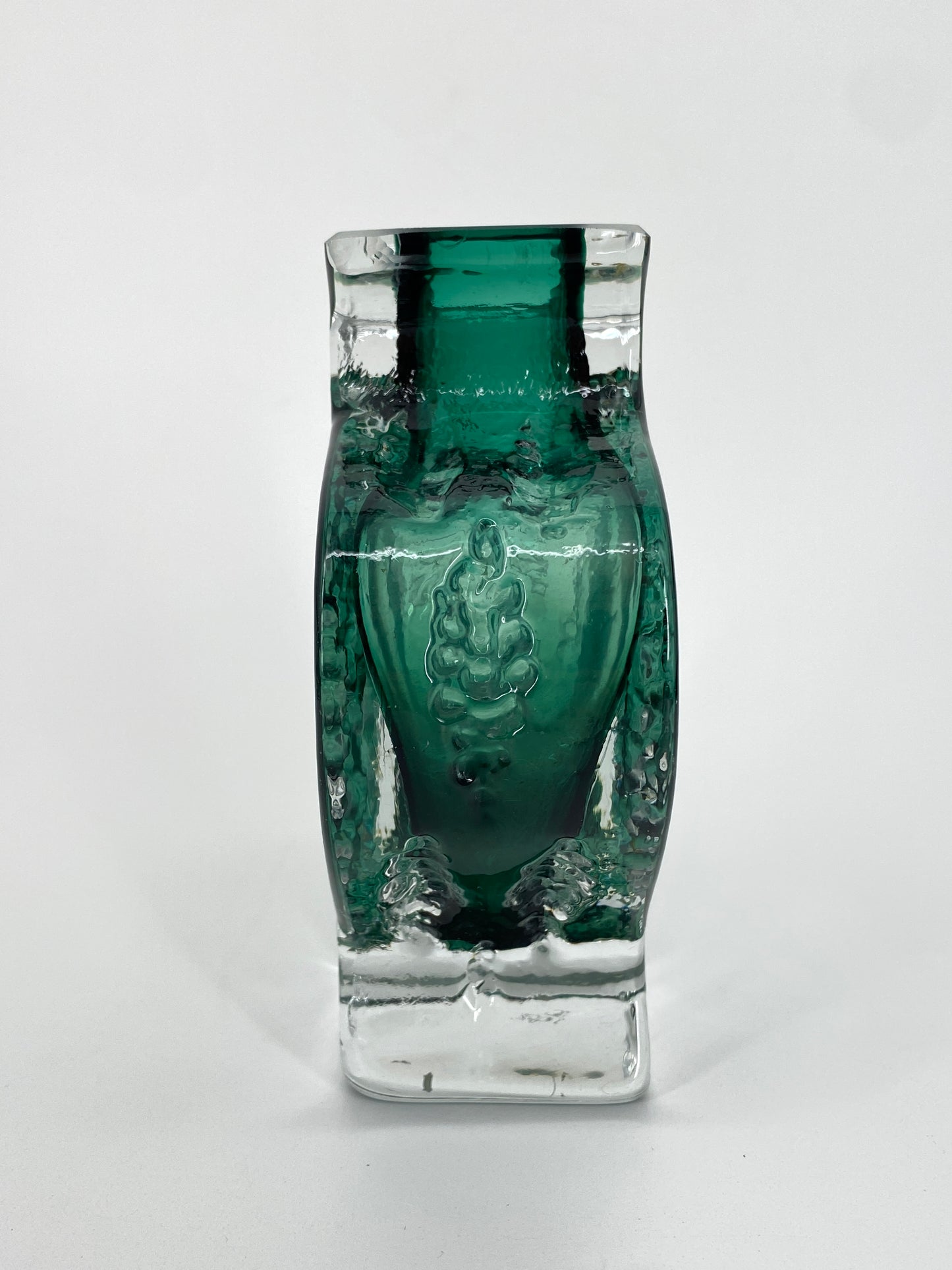 Brutalistische Eisglas Vase "Exquisit" von Kurt Wokan für Ingrid Glashütte, 1970er