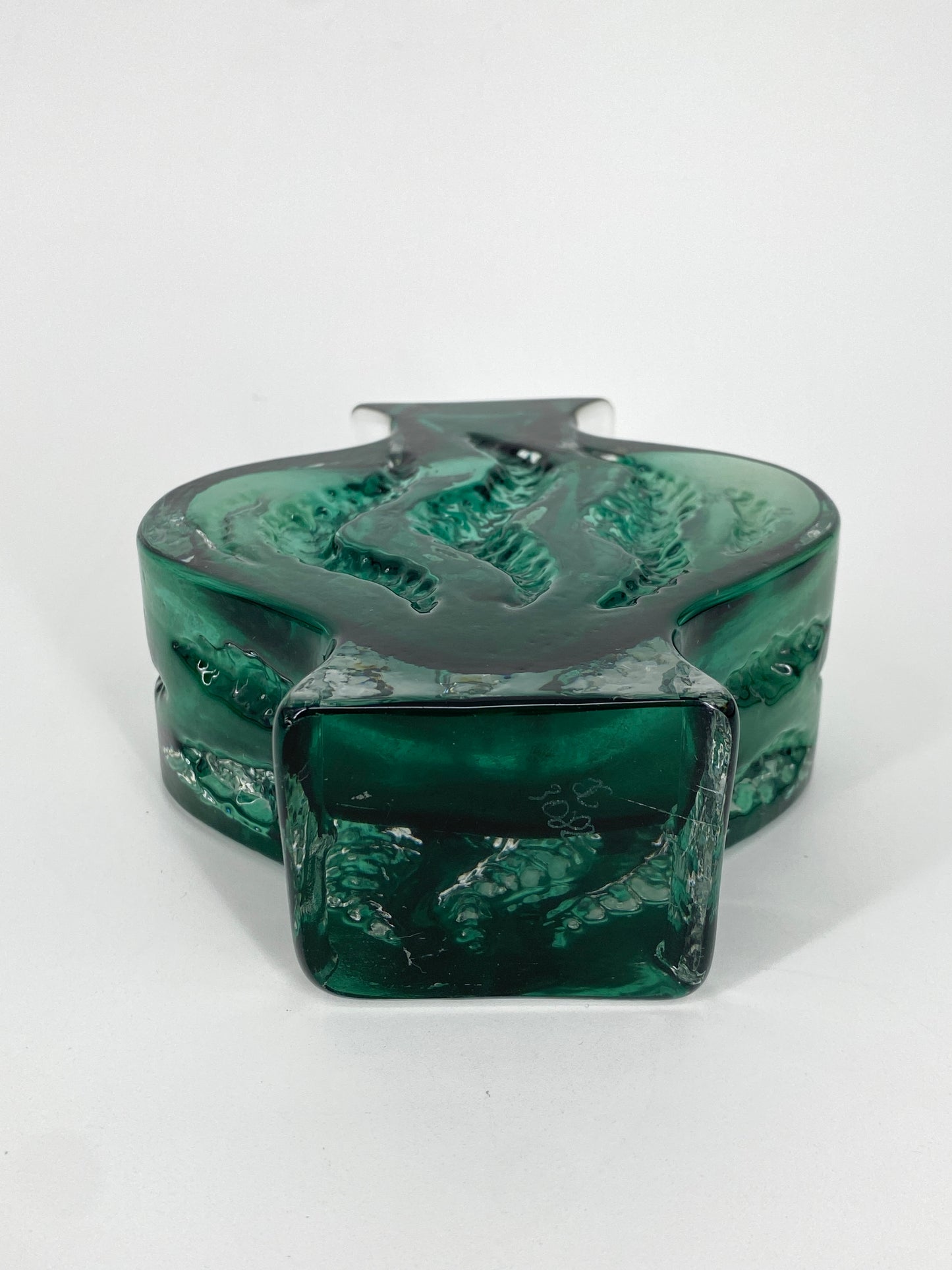 Brutalistische Eisglas Vase "Exquisit" von Kurt Wokan für Ingrid Glashütte, 1970er