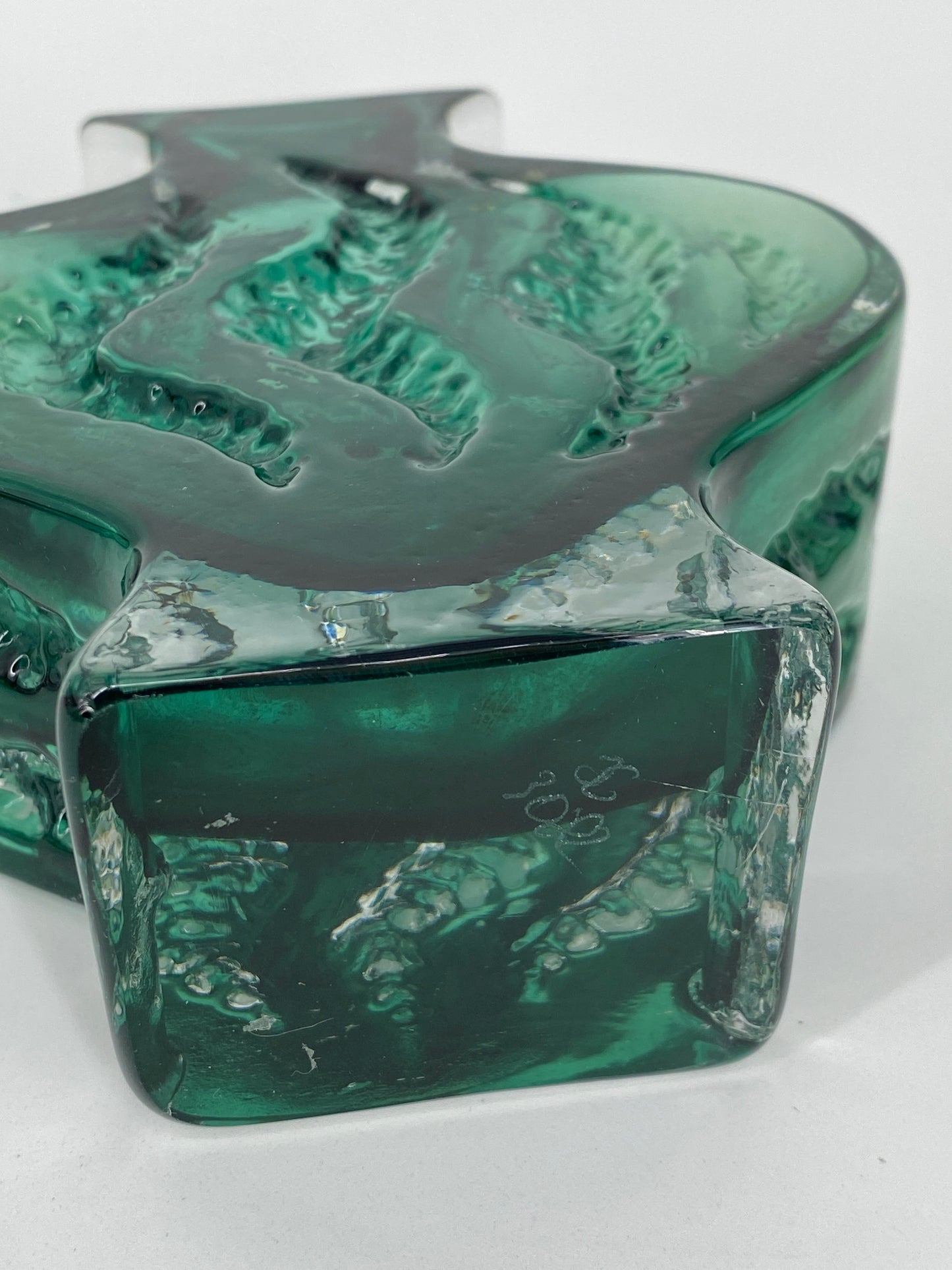 Brutalistische Eisglas Vase "Exquisit" von Kurt Wokan für Ingrid Glashütte, 1970er
