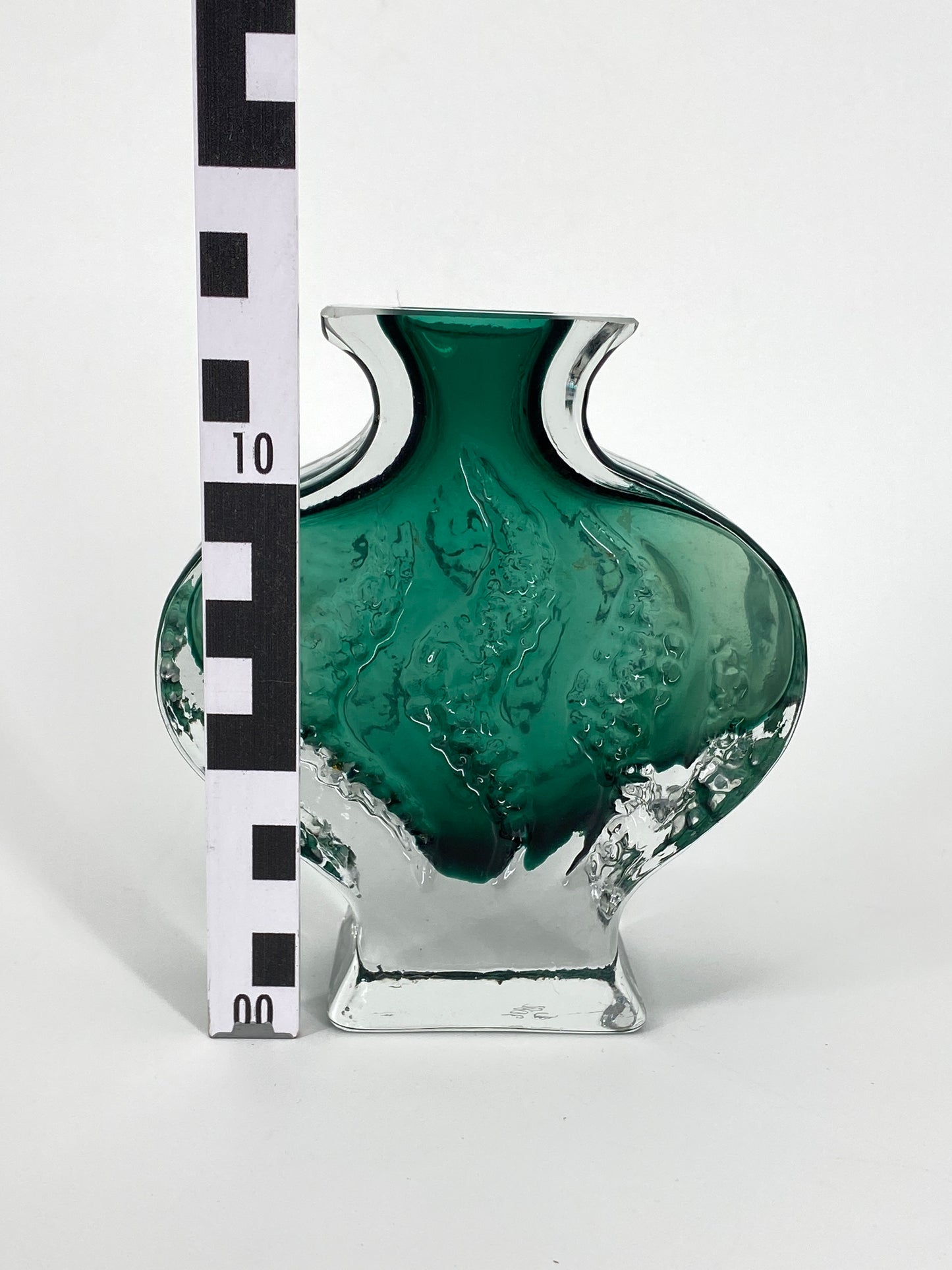 Brutalistische Eisglas Vase "Exquisit" von Kurt Wokan für Ingrid Glashütte, 1970er