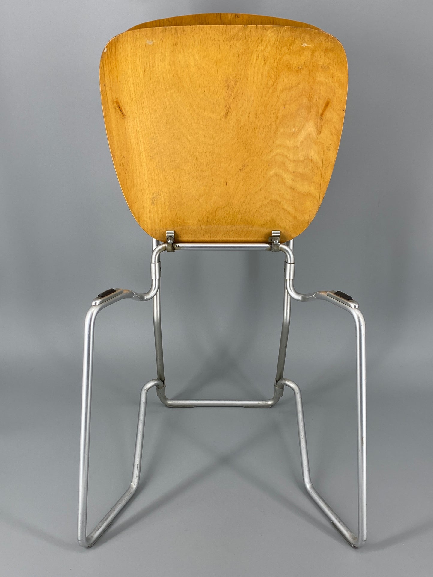 Stapelstuhl "Aluflex" von Armin Wirth, hergestellt durch Stollinger & Söhne, Zürich 50er