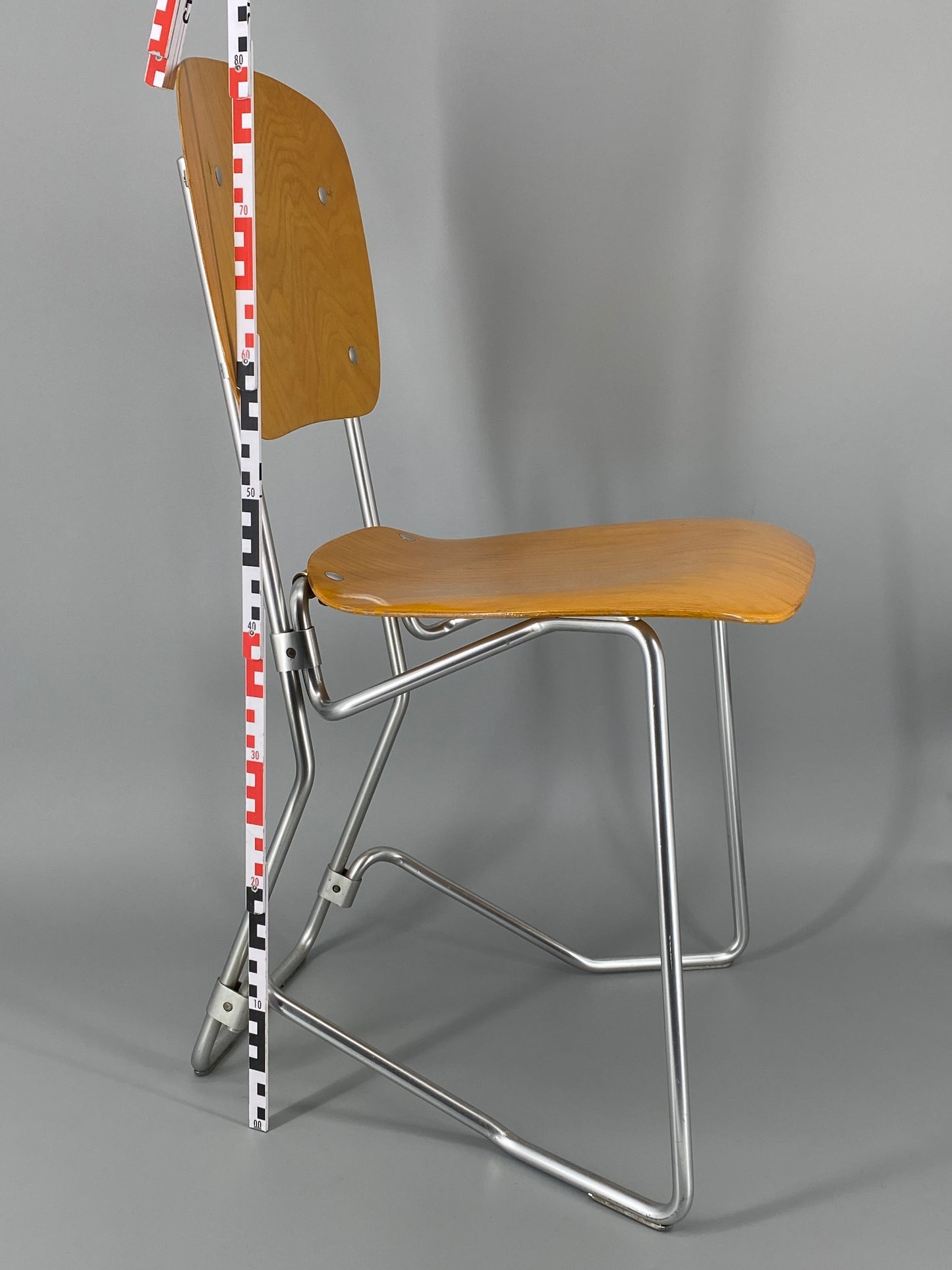 Stapelstuhl "Aluflex" von Armin Wirth, hergestellt durch Stollinger & Söhne, Zürich 50er