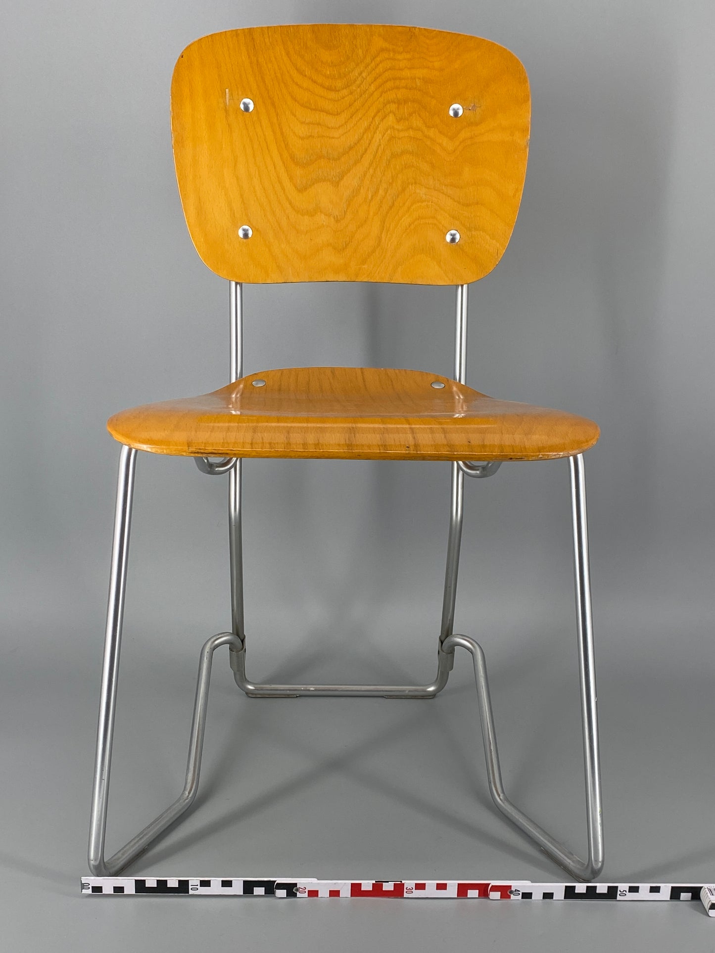 Stapelstuhl "Aluflex" von Armin Wirth, hergestellt durch Stollinger & Söhne, Zürich 50er