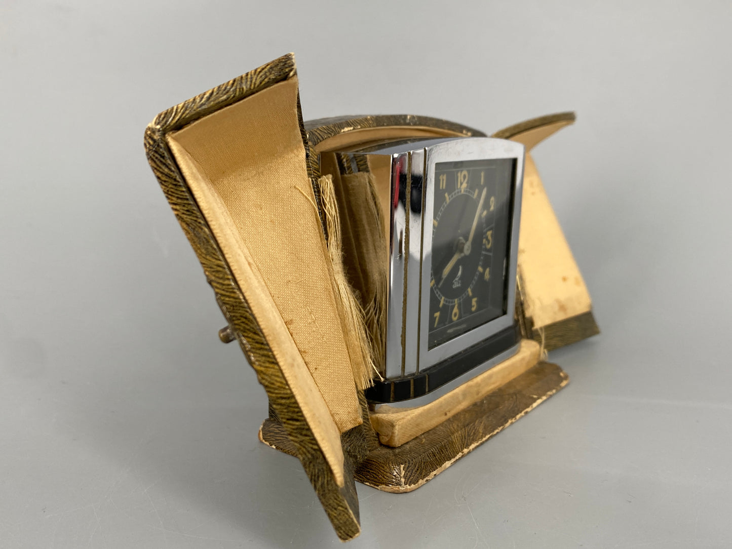 Reisewecker im Art Deco Stil von JAZ, Frankreich 1930er