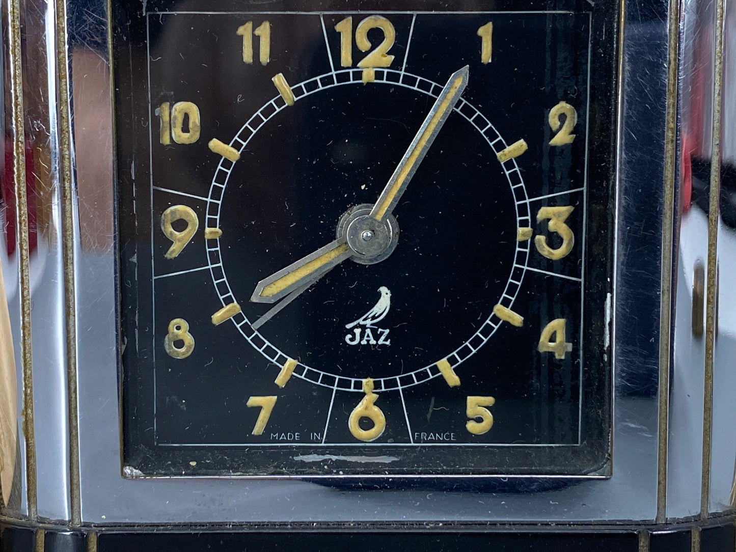 Reisewecker im Art Deco Stil von JAZ, Frankreich 1930er