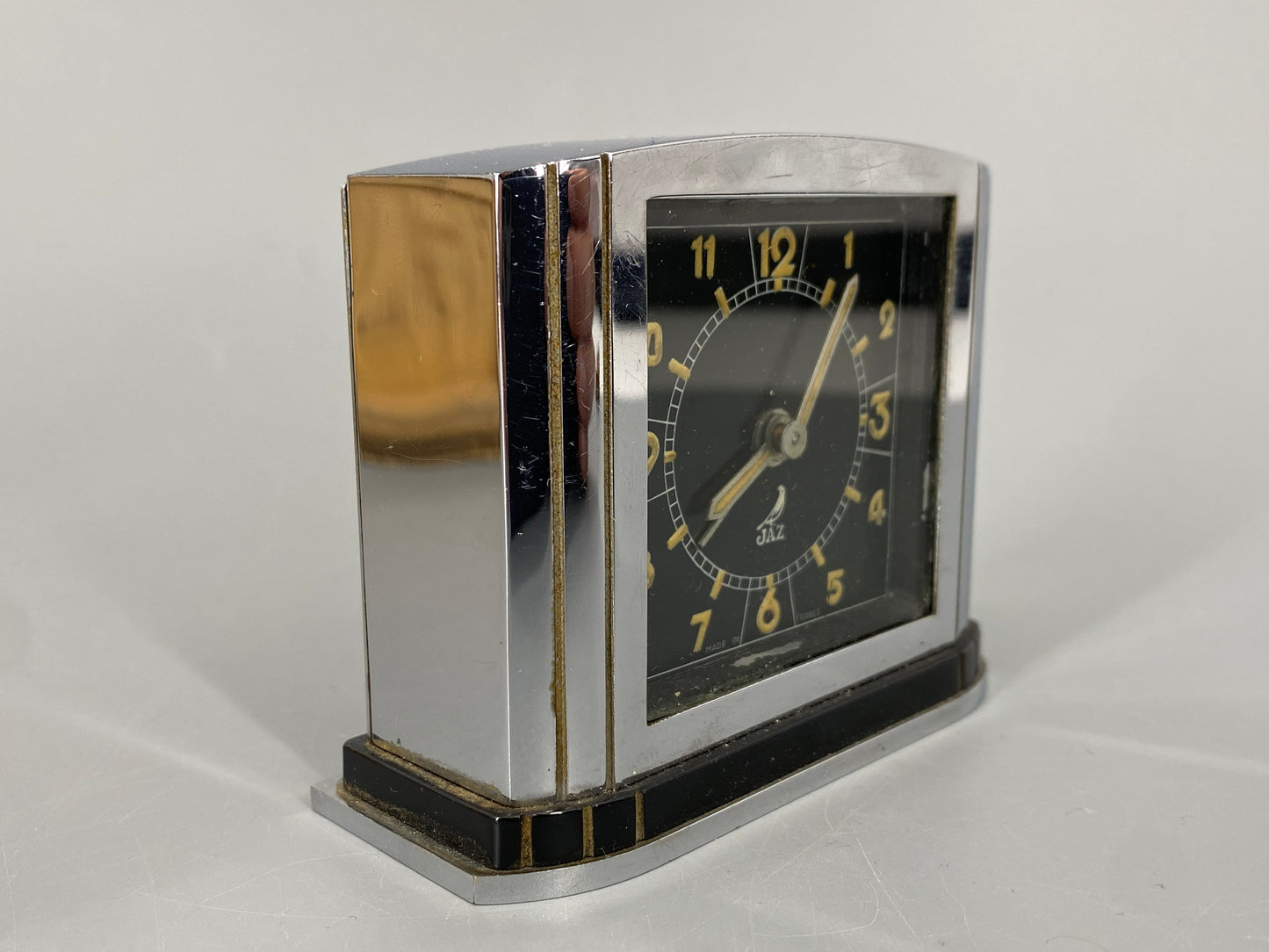 Reisewecker im Art Deco Stil von JAZ, Frankreich 1930er