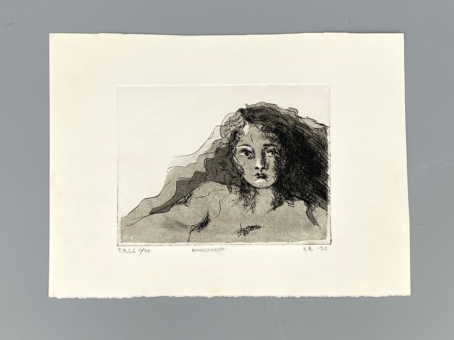 Finnische Aquatinta-Radierung von Kirsti Brehme, nummeriert, 1998